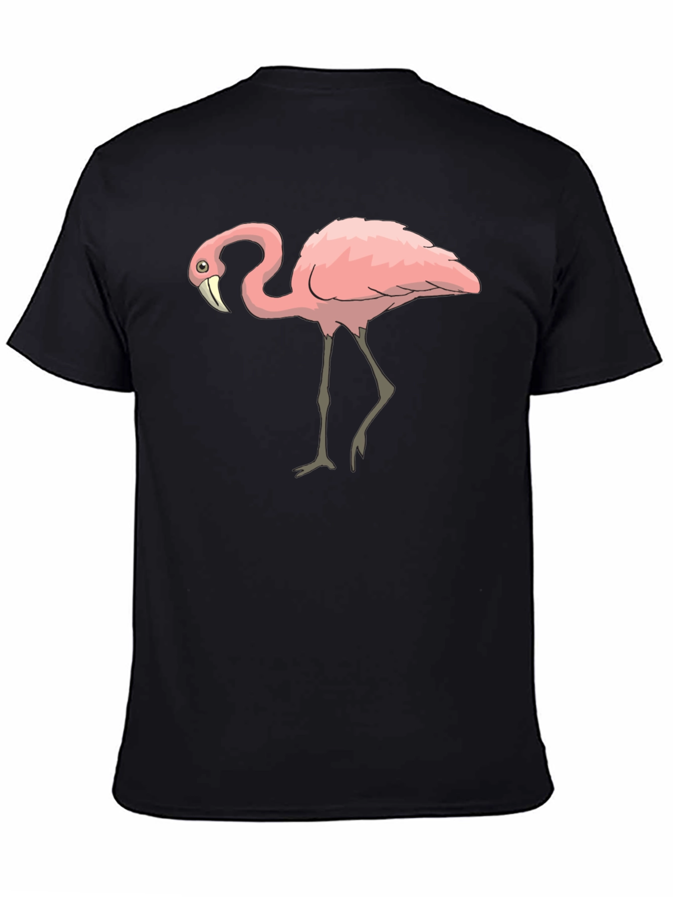 Flamingo Graphic Tee - Stylish Mens Black T-Shirt