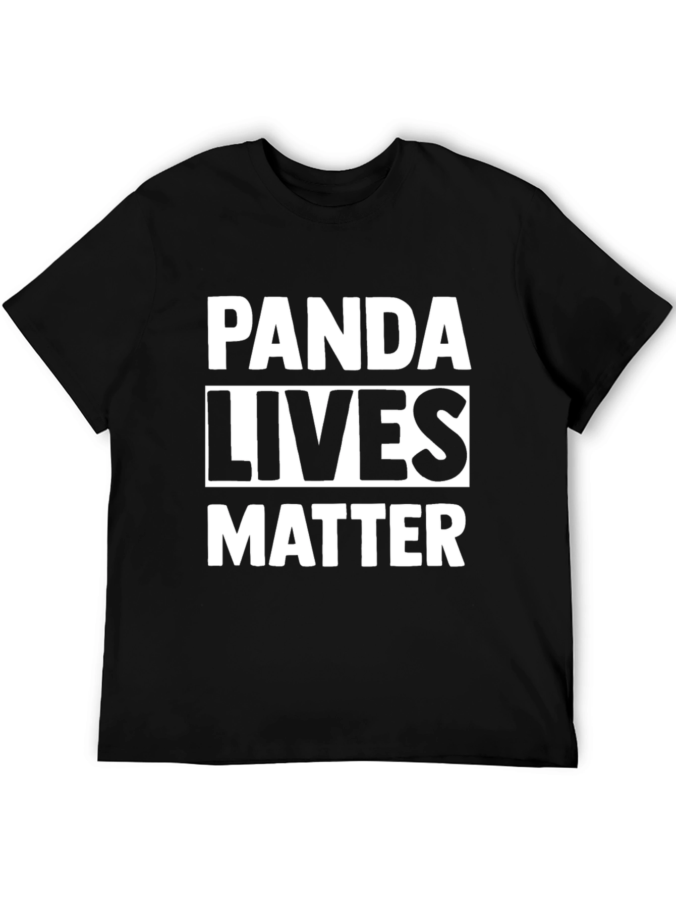 Panda Lives Matter Graphic Tee - Black Cotton T-Shirt