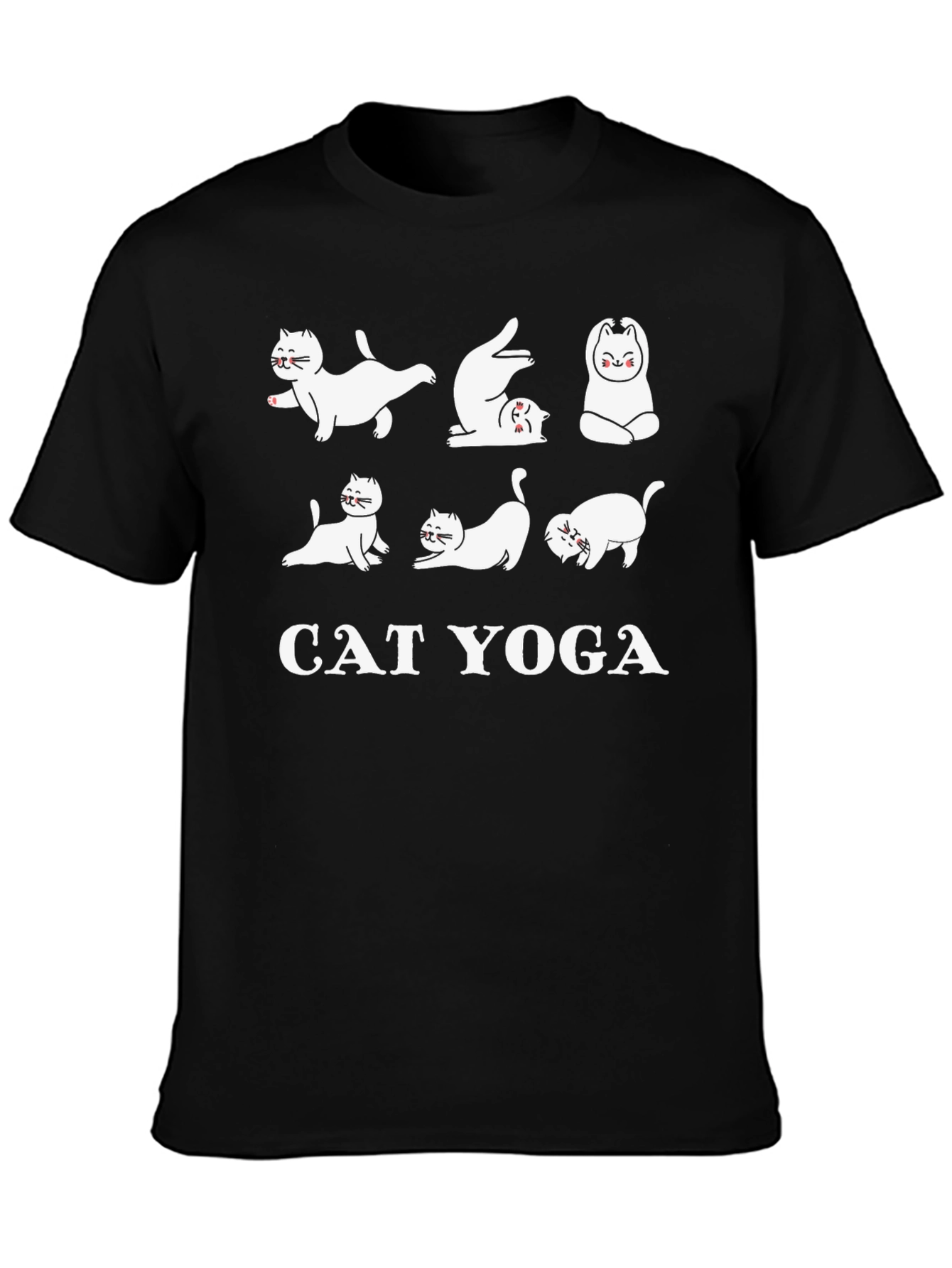 Cat Yoga T-Shirt Funny Graphic Tee