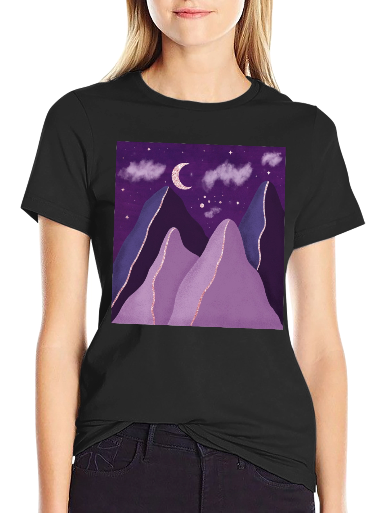 Night Sky Mountain T-Shirt