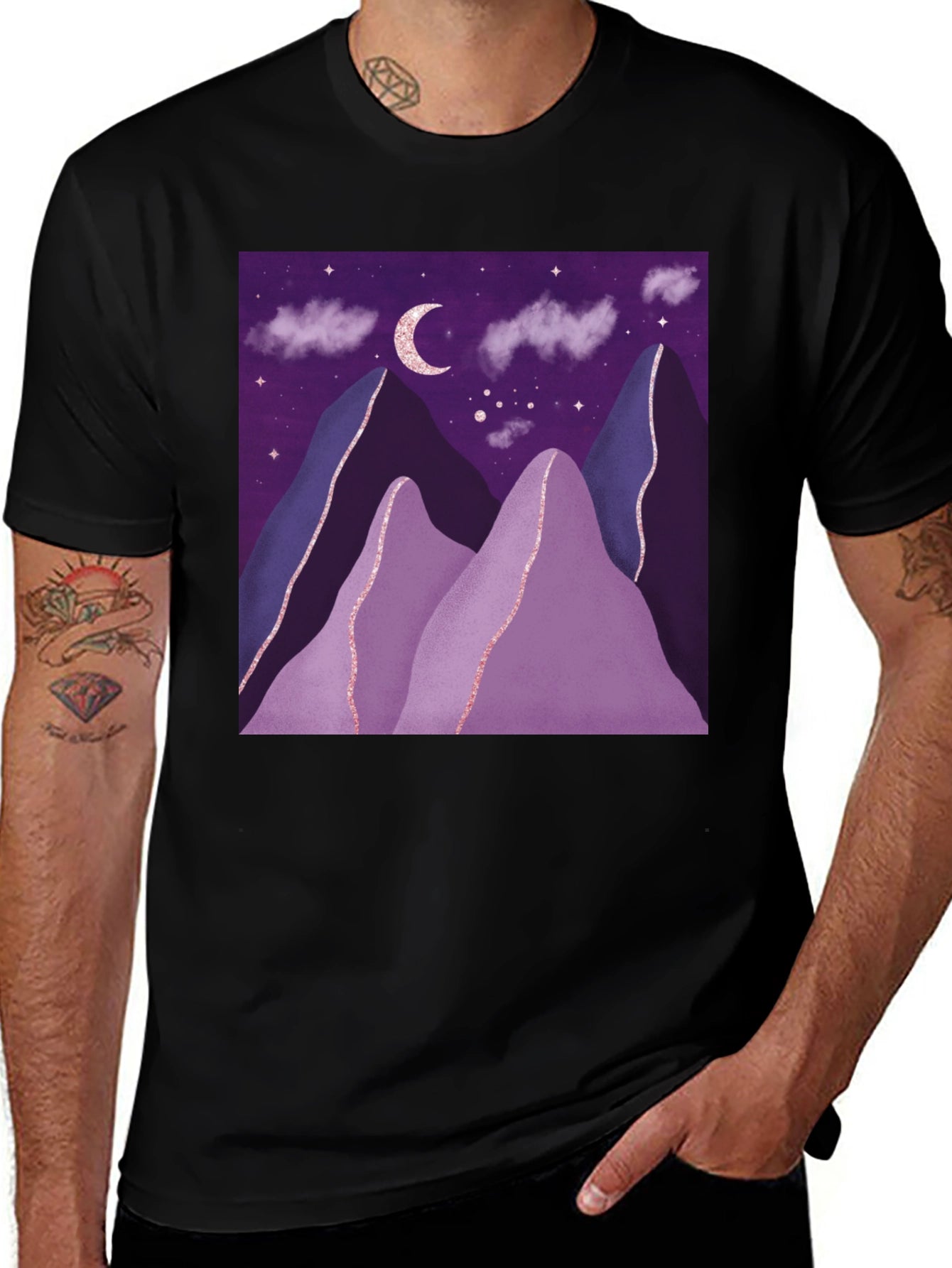 Night Sky Mountain T-Shirt