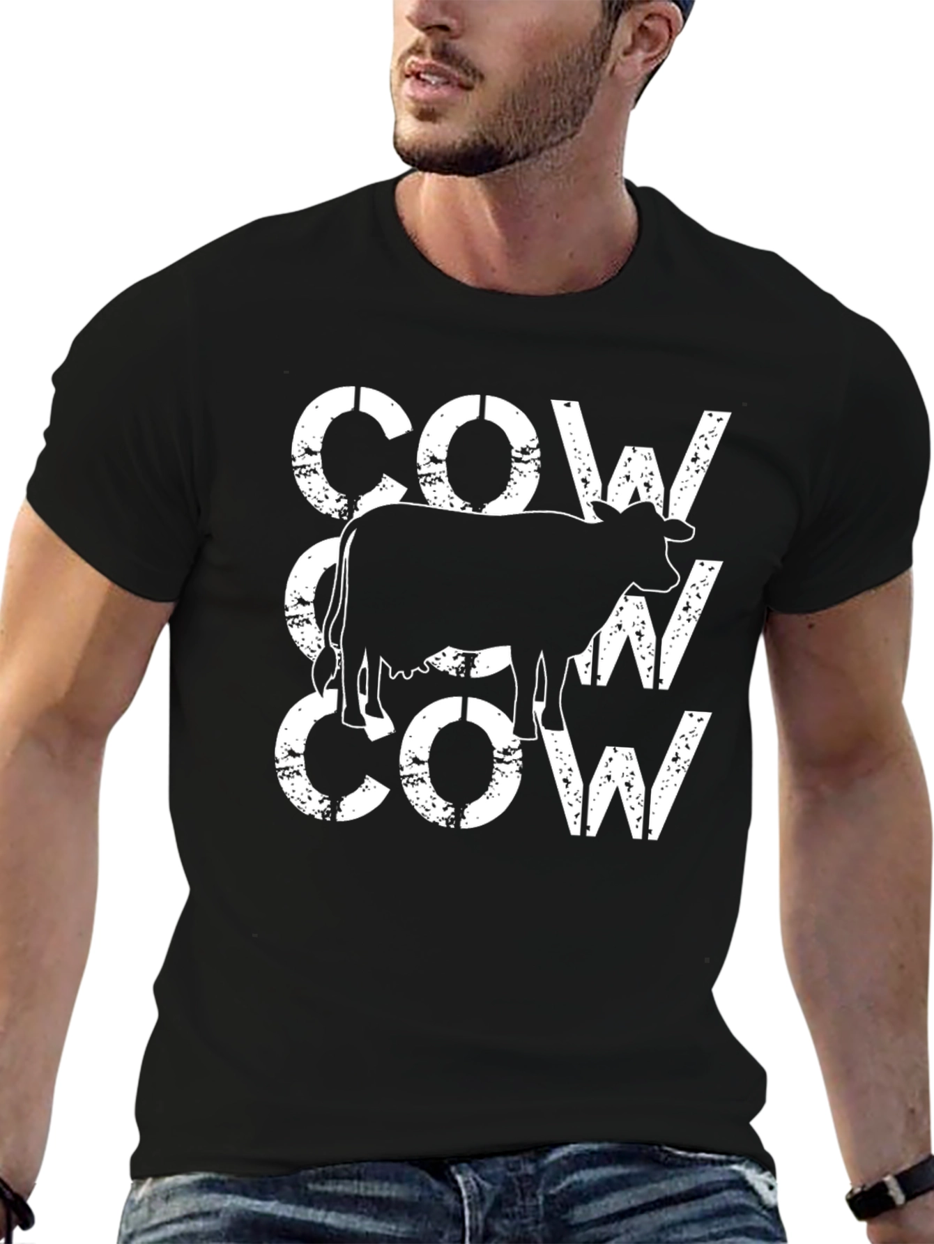 Cow Graphic T-Shirt - Novelty Tee