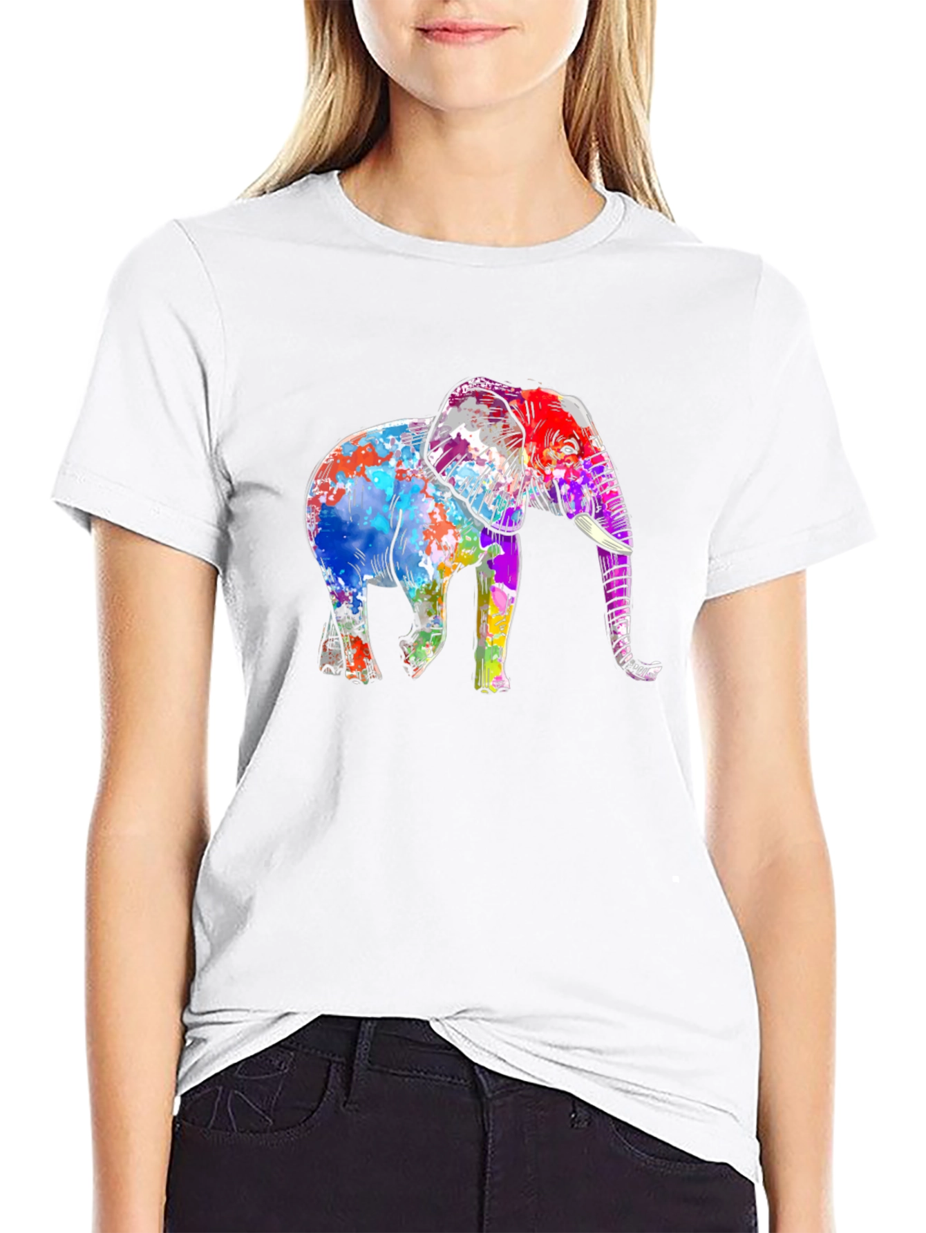 Vibrant Elephant Graphic T-Shirt - Stylish Unisex Tee