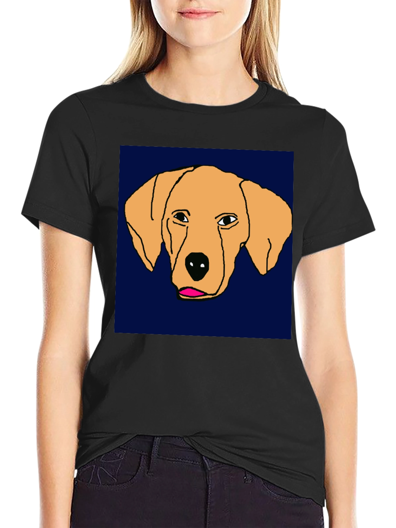 Dog Sketch Tee - Unique Graphic Print T-Shirt