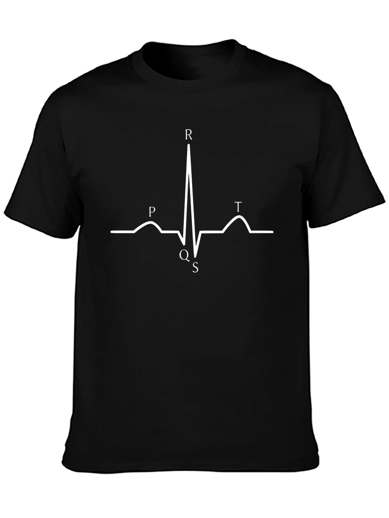 ECG Waveform Graphic Tee - Black