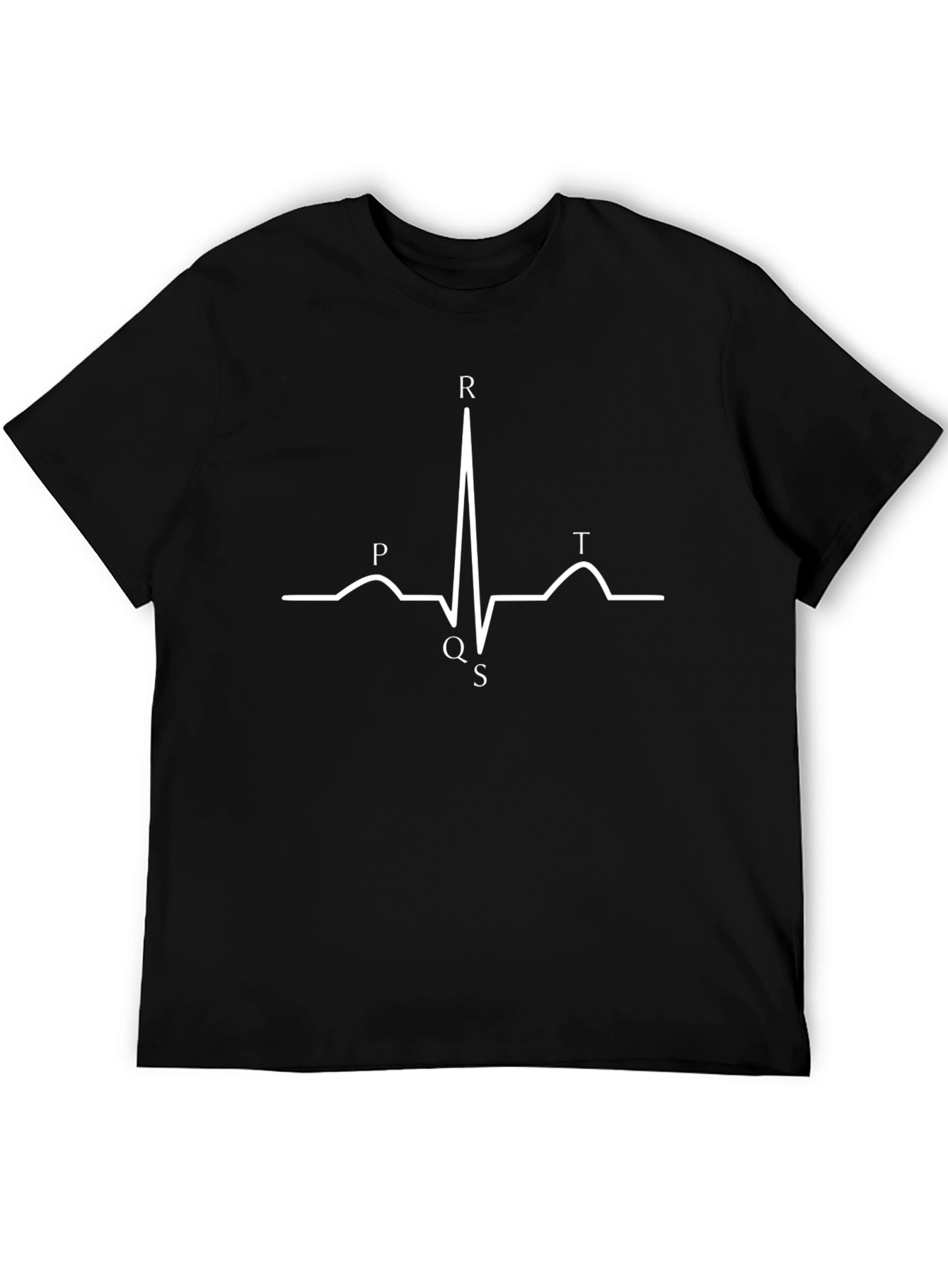 ECG Waveform Graphic Tee - Black