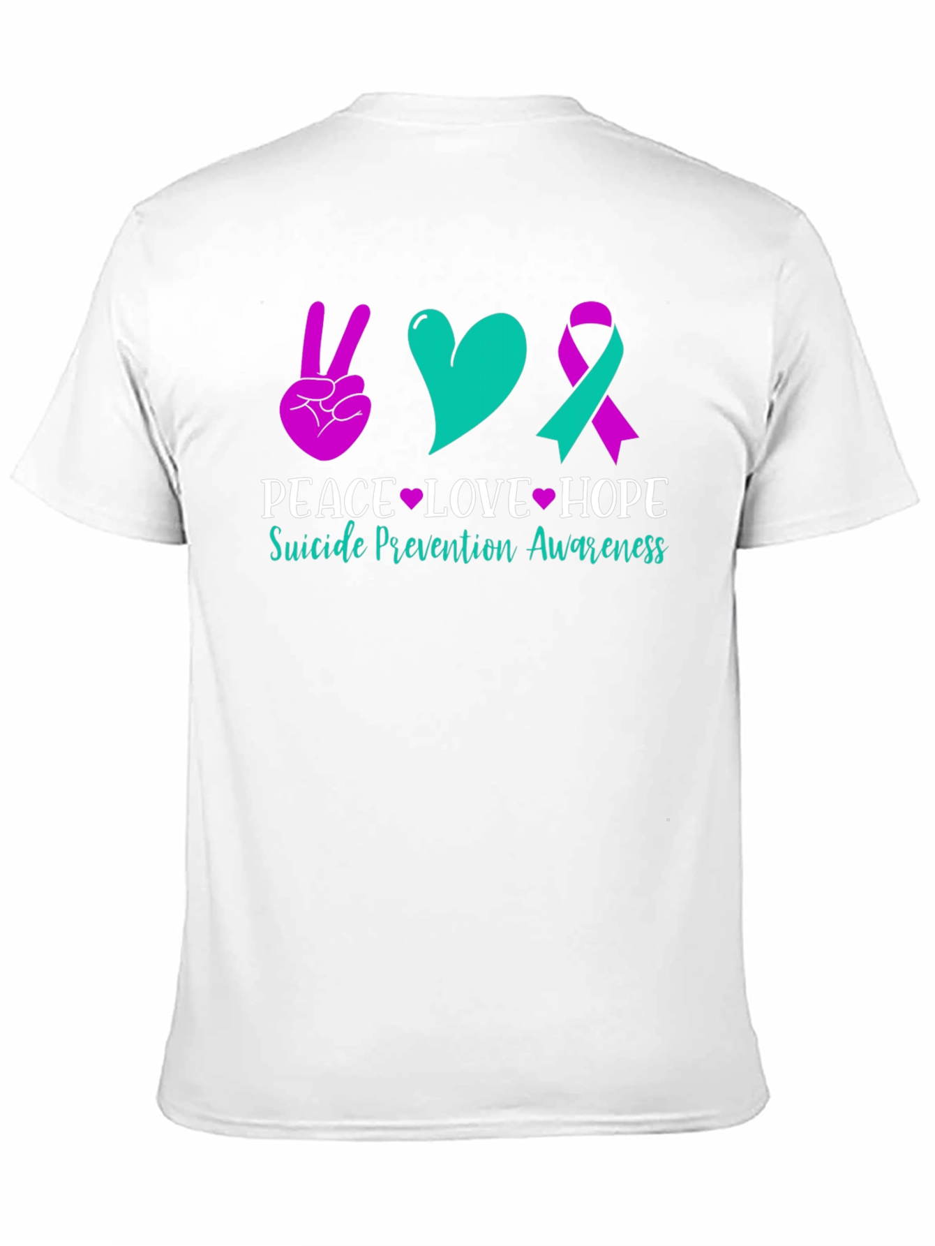 Peace Love Hope Suicide Prevention Awareness Graphic Tee