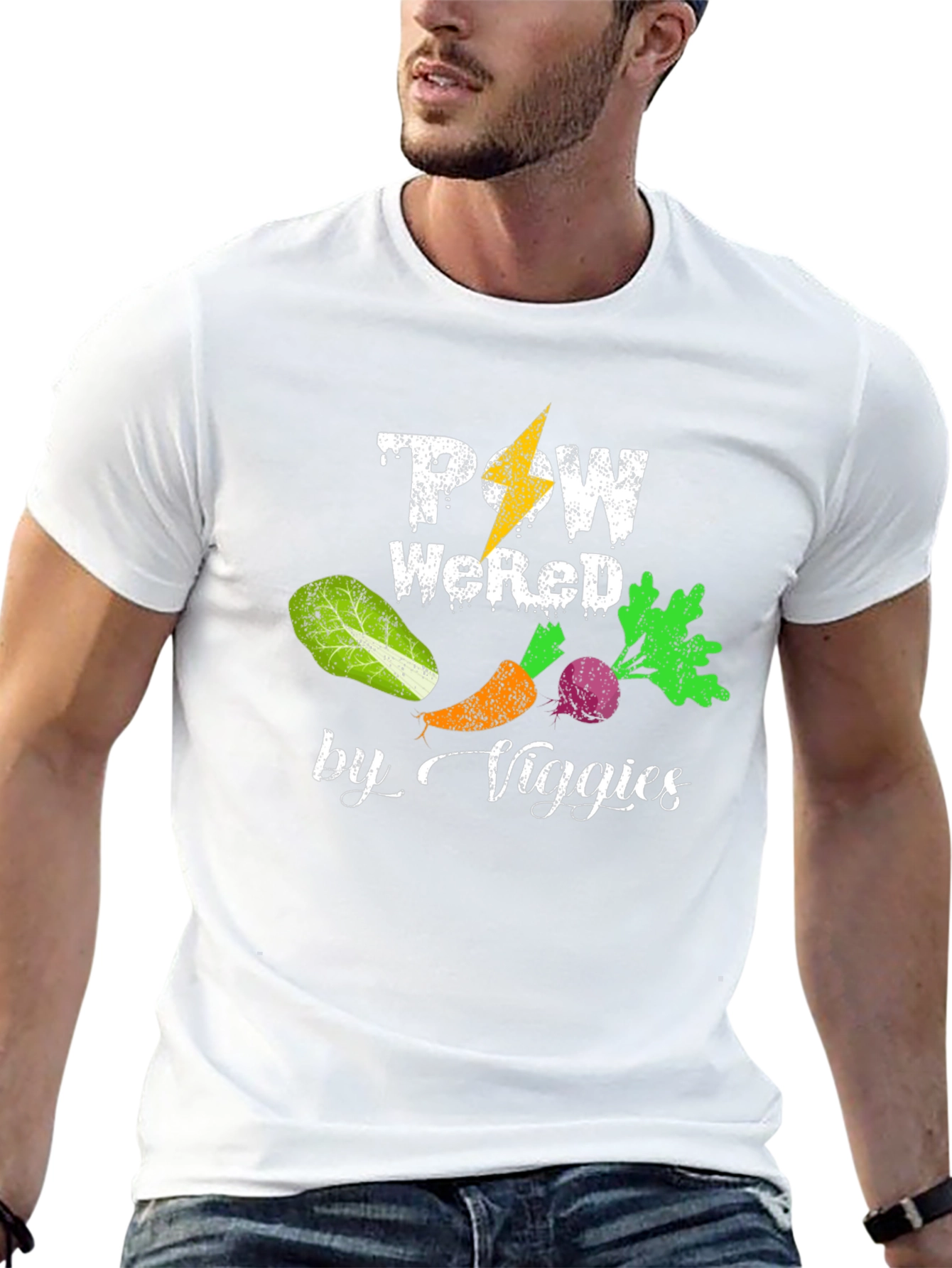 Powered By Veggies T-Shirt - Vegan Apparel