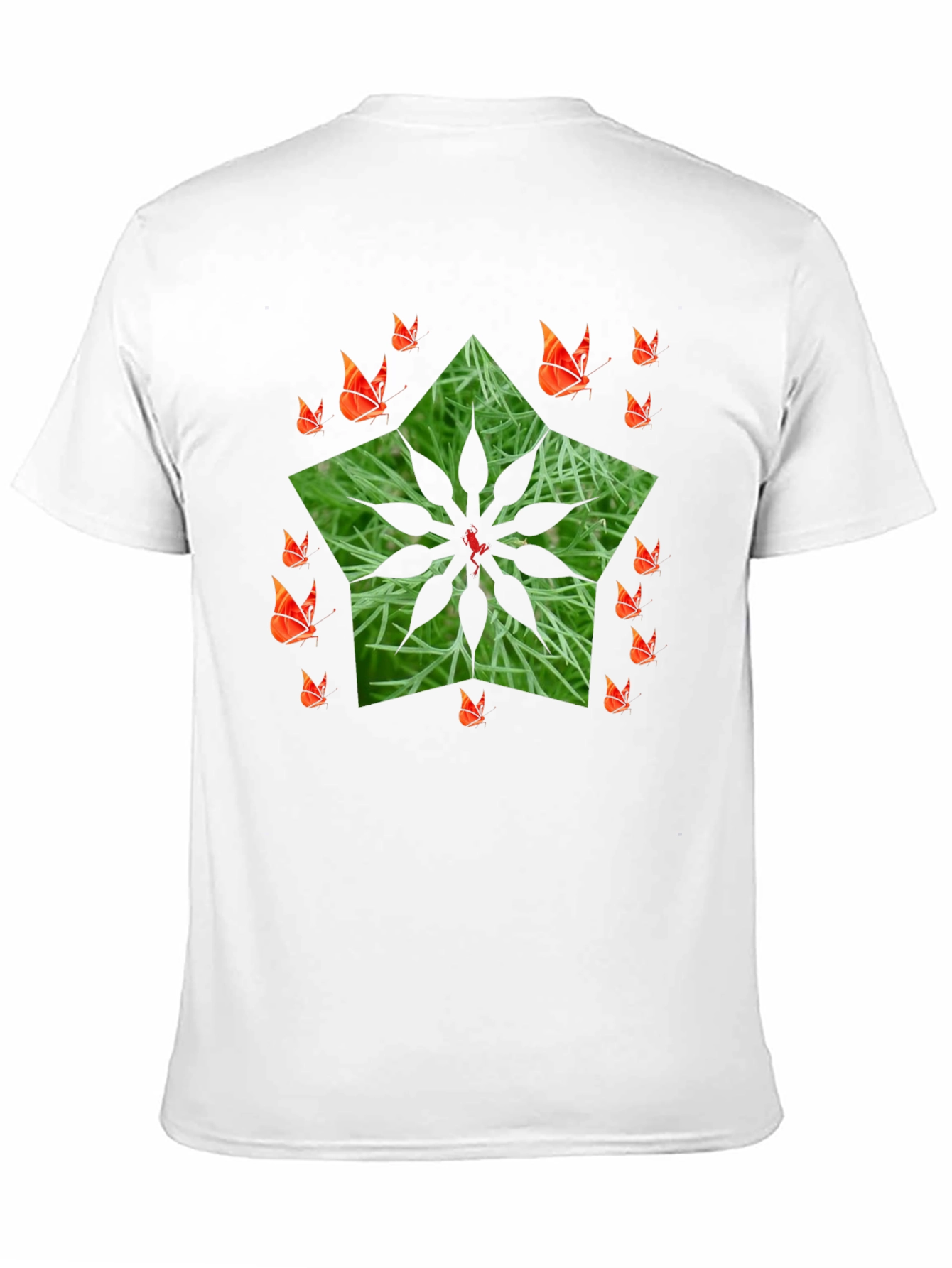 Nature Star Butterfly Black T-Shirt