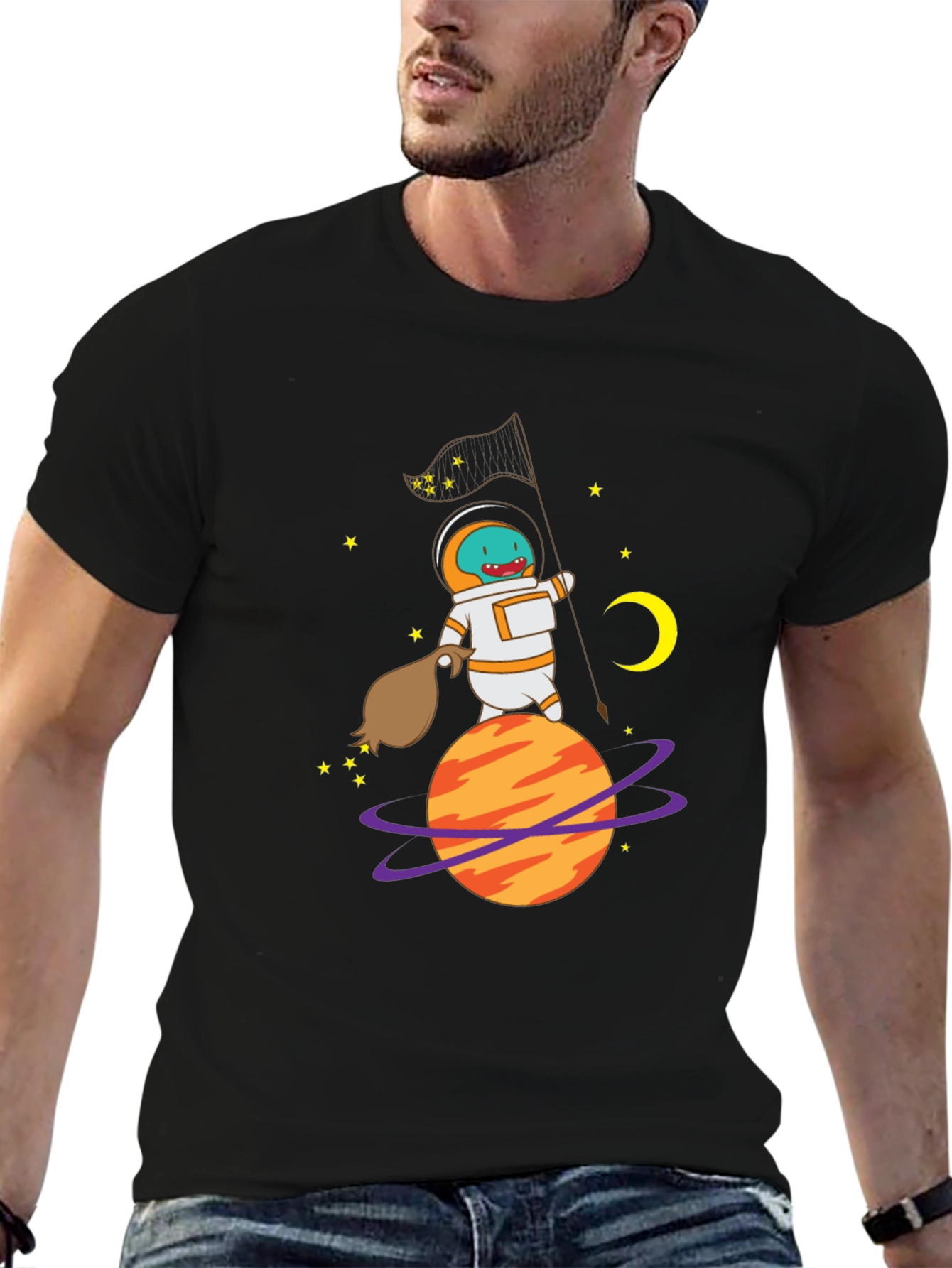 Astronaut Squirtle Graphic T-Shirt