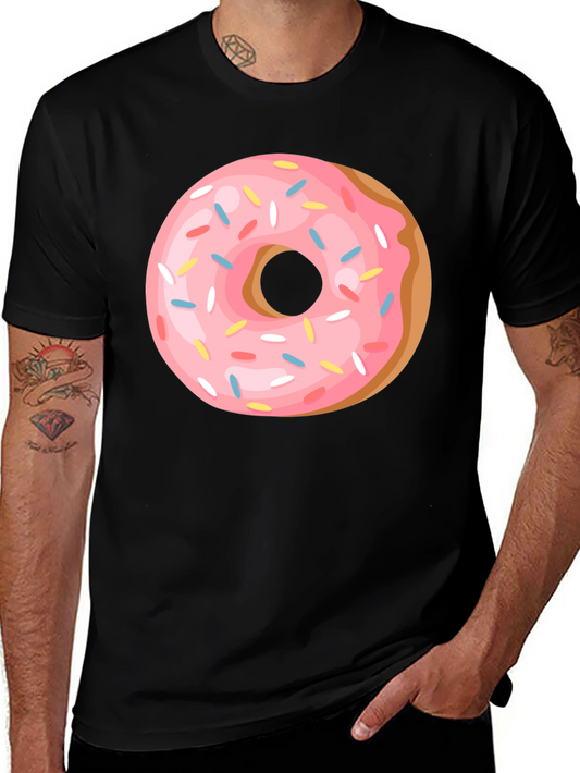Donut Graphic Tee - Casual Black T-Shirt