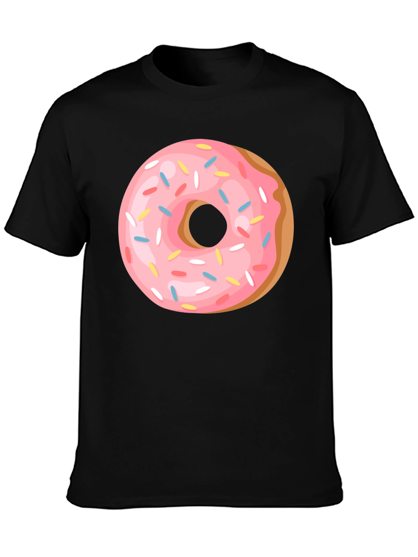 Donut Graphic Tee - Casual Black T-Shirt