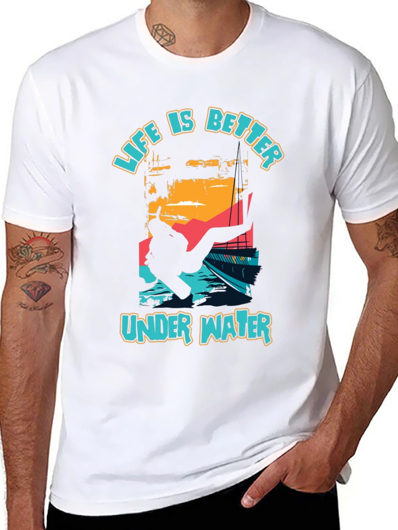 Life is Better Underwater Scuba Diving T-Shirt
