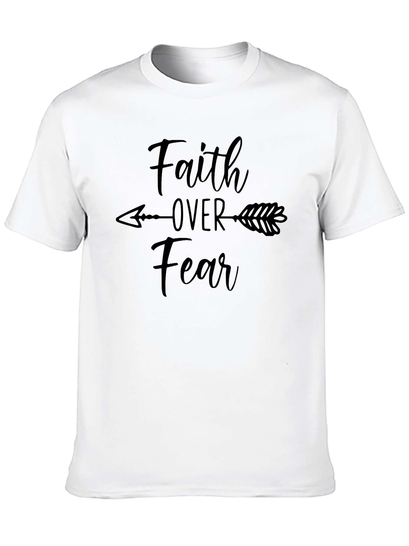 Faith Over Fear Graphic T-Shirt - Black