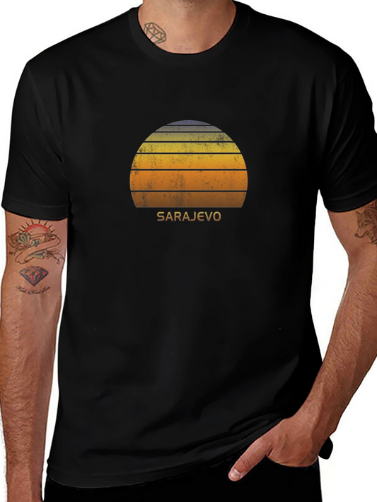 Retro Sarajevo Sunset T-Shirt - Vintage Style Tee