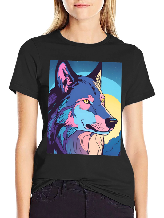 Wolf Graphic Tee - Stylish Mens Black T-Shirt