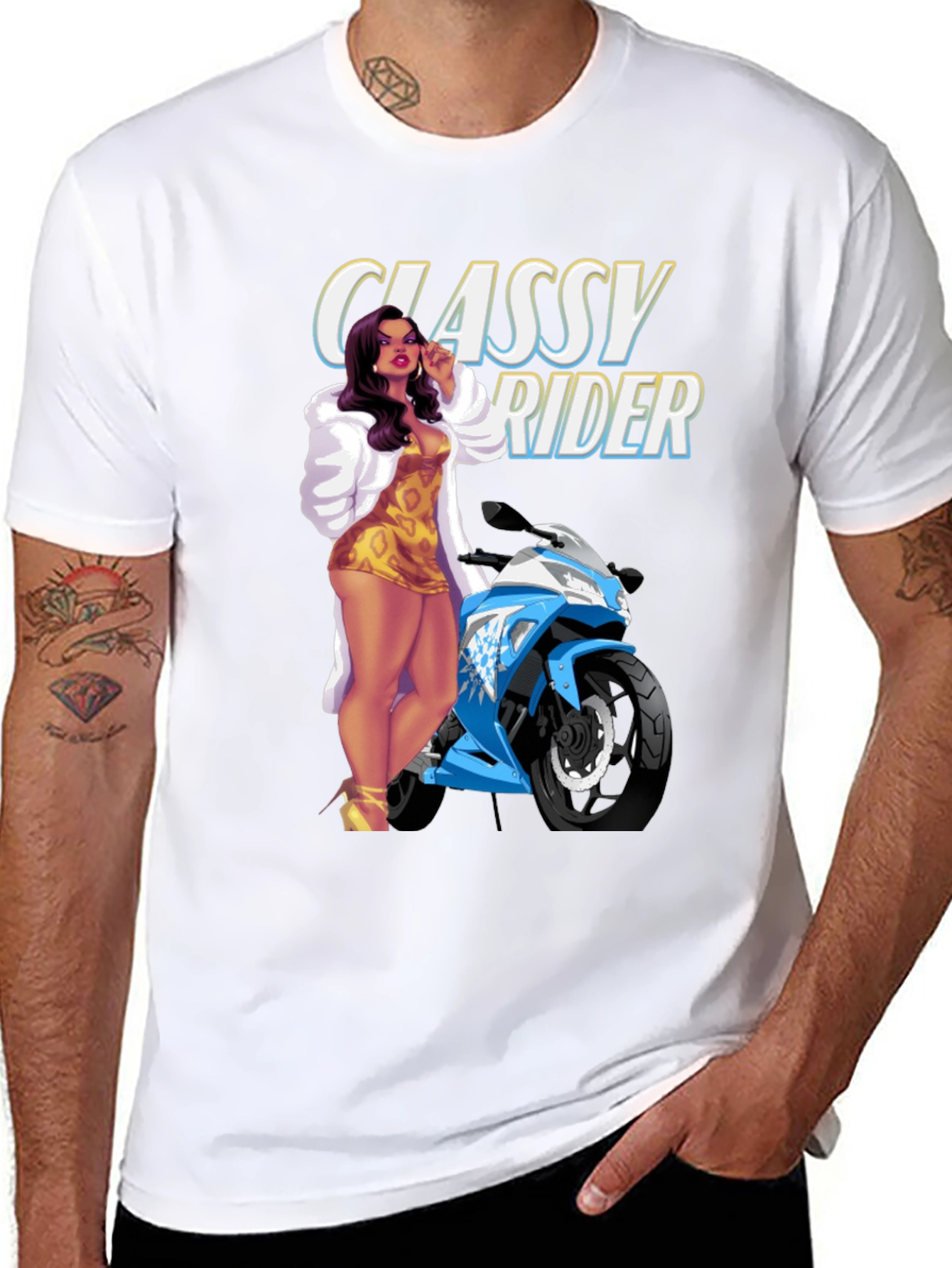Classy Rider T-Shirt - Black Graphic Tee