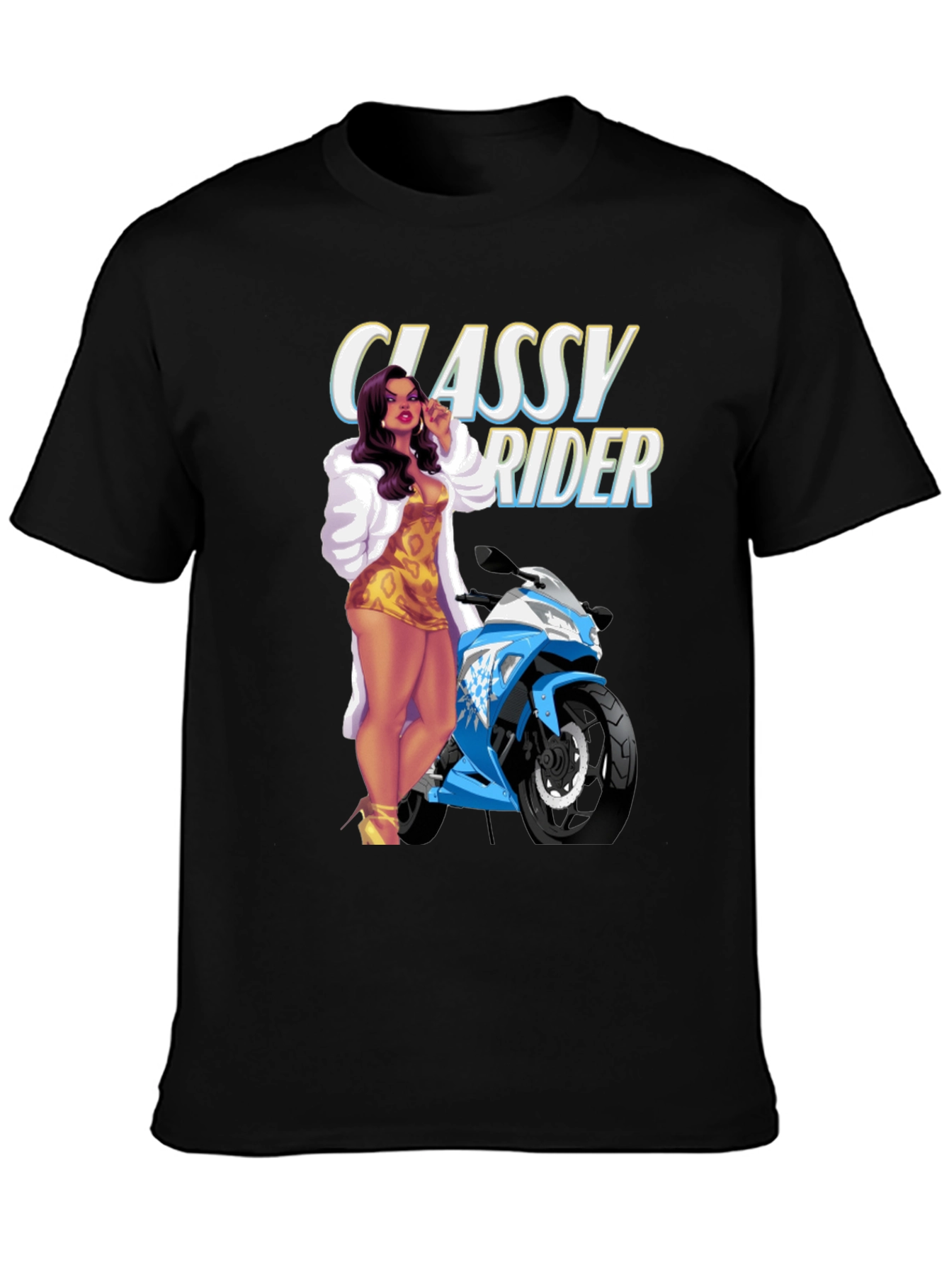 Classy Rider T-Shirt - Black Graphic Tee
