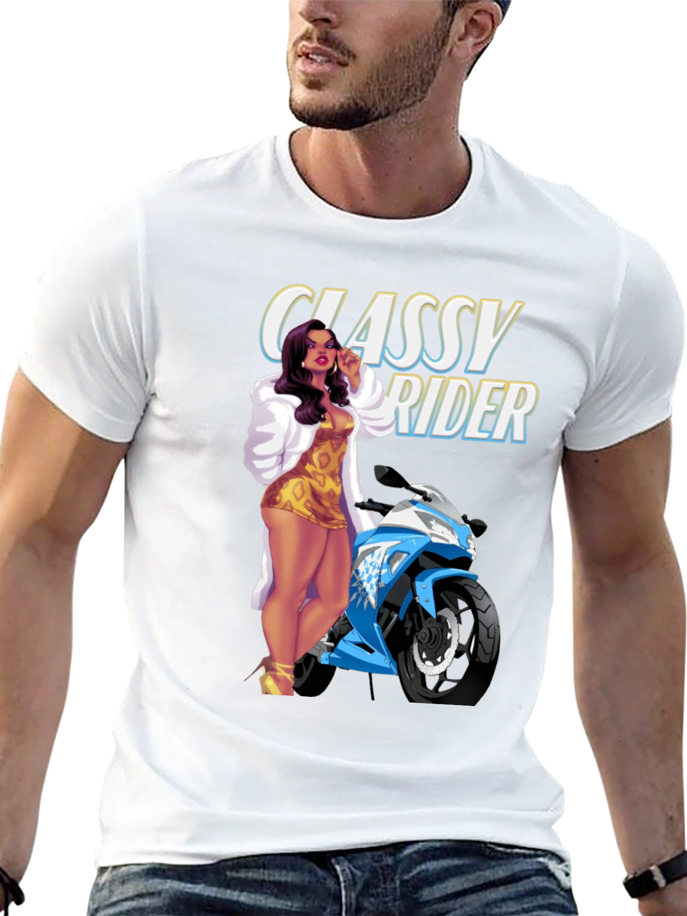 Classy Rider T-Shirt - Black Graphic Tee