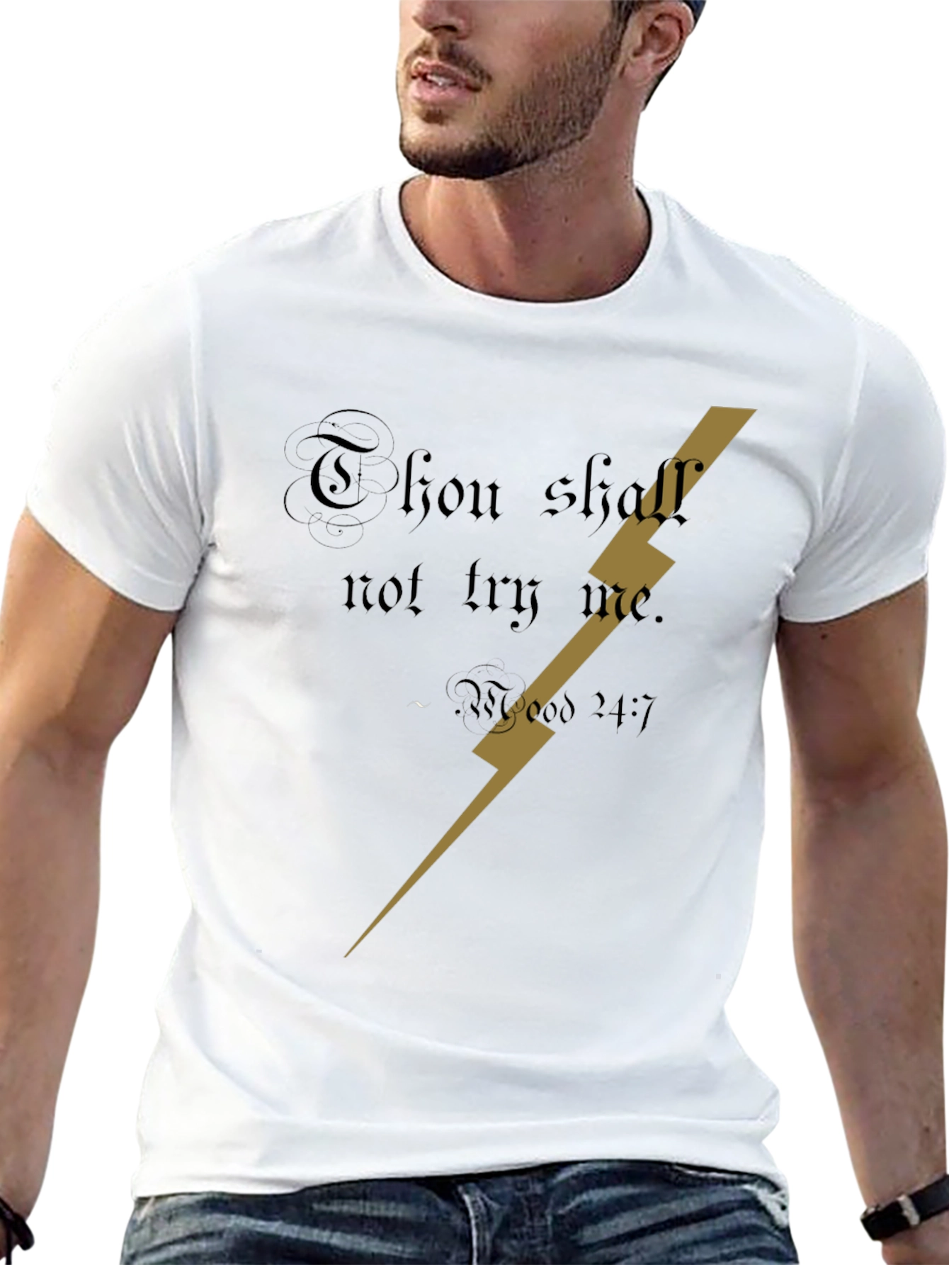Thou Shall Not Try Me Lightning Bolt T-Shirt