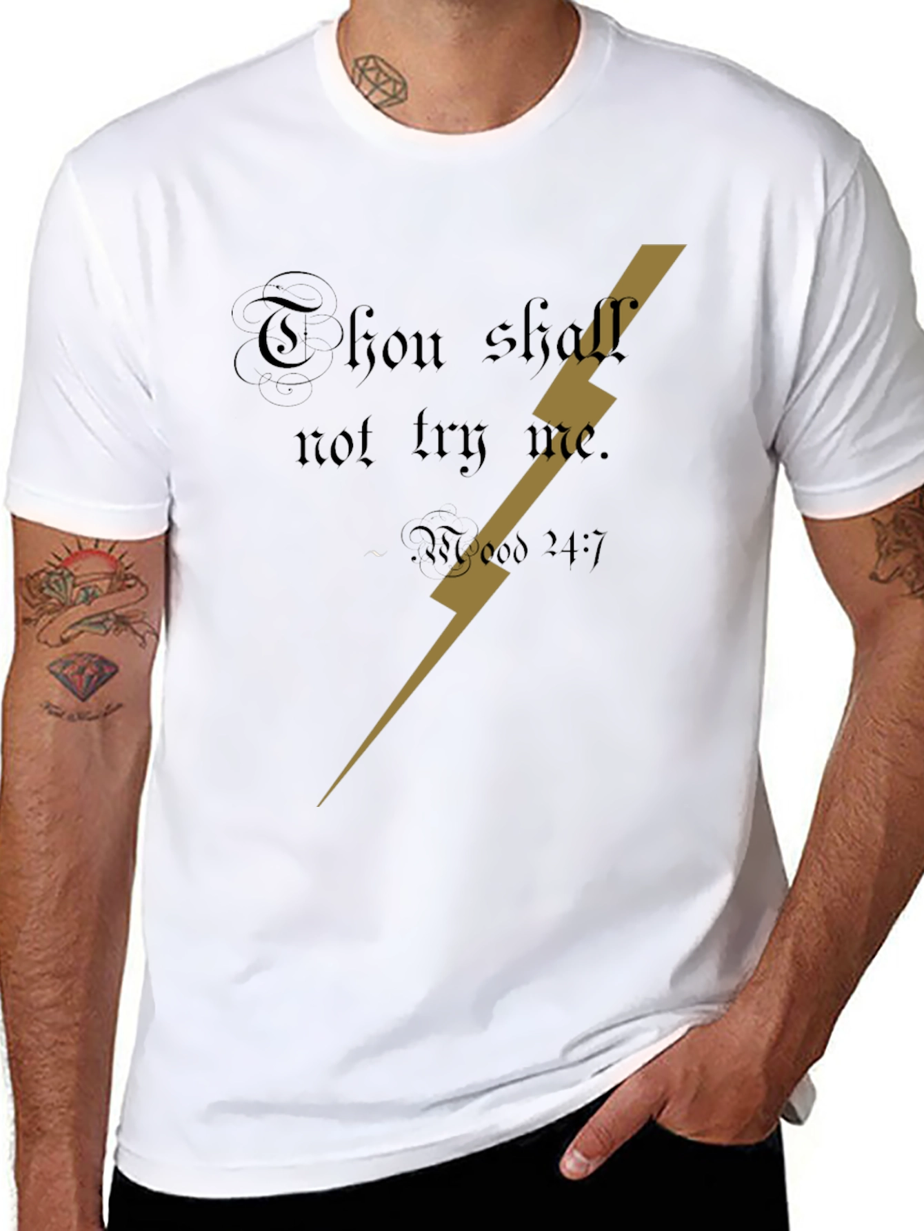 Thou Shall Not Try Me Lightning Bolt T-Shirt