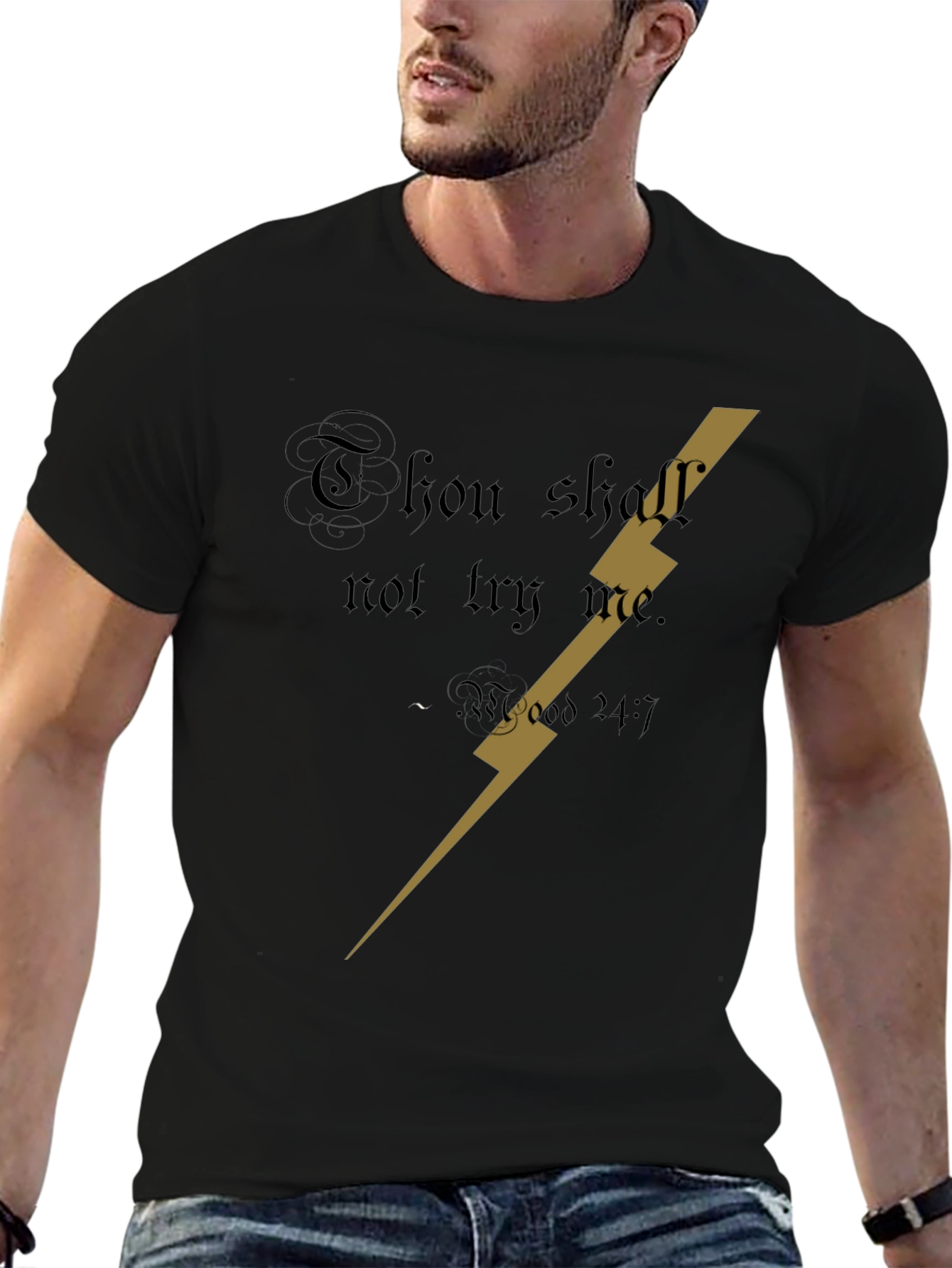 Thou Shall Not Try Me Lightning Bolt T-Shirt