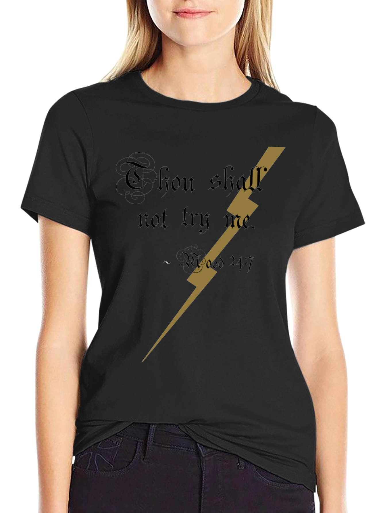 Thou Shall Not Try Me Lightning Bolt T-Shirt