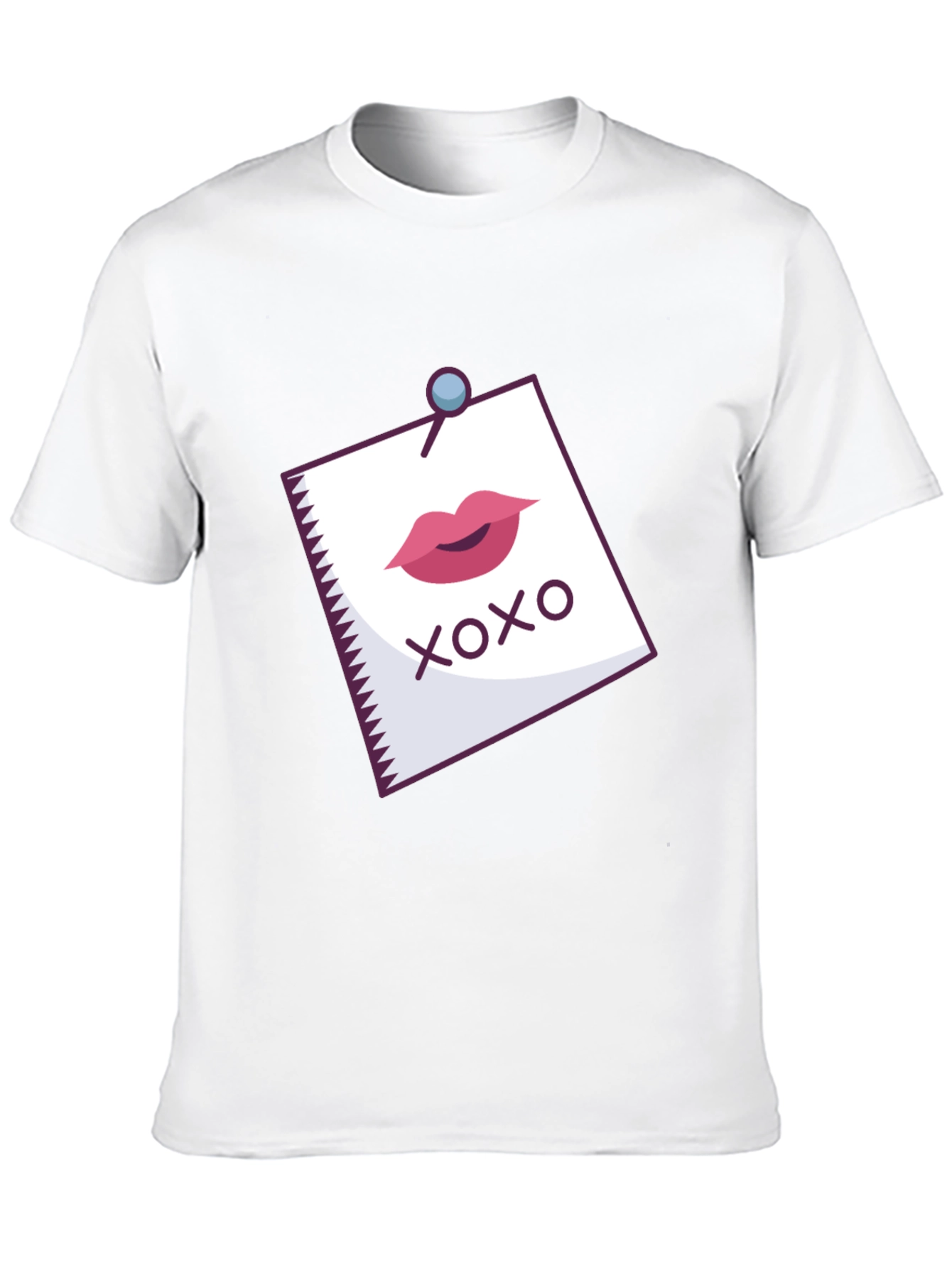 XOXO Lips Graphic Print Black T-Shirt