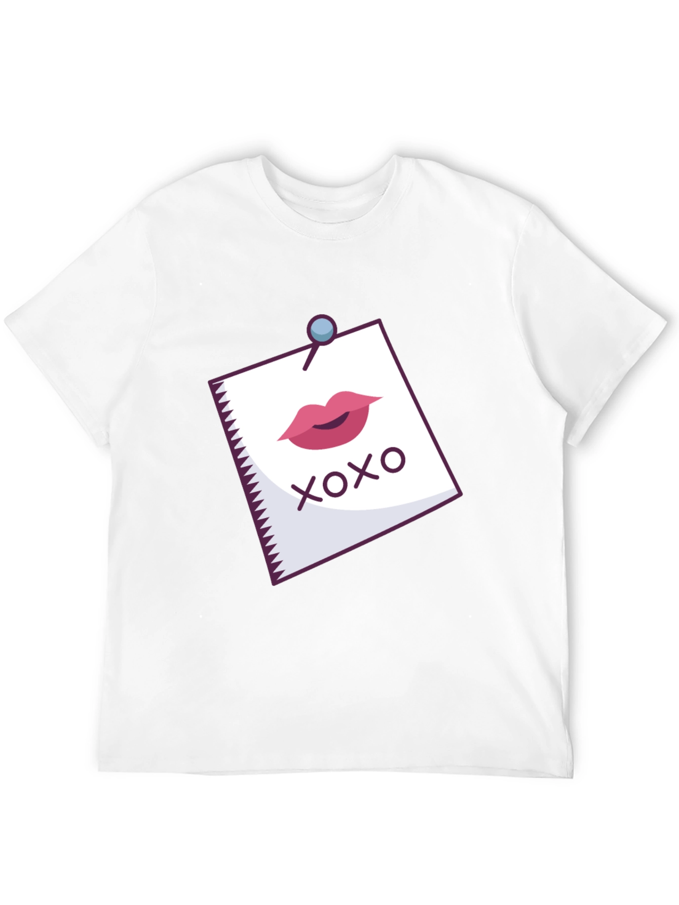 XOXO Lips Graphic Print Black T-Shirt