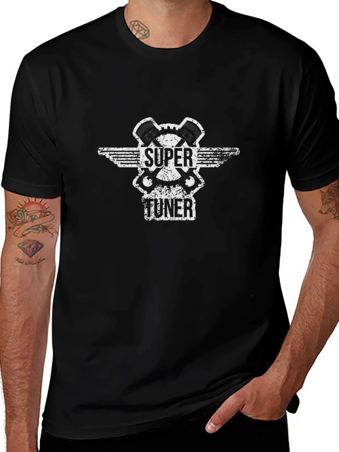 Super Tuner Graphic T-Shirt - Black