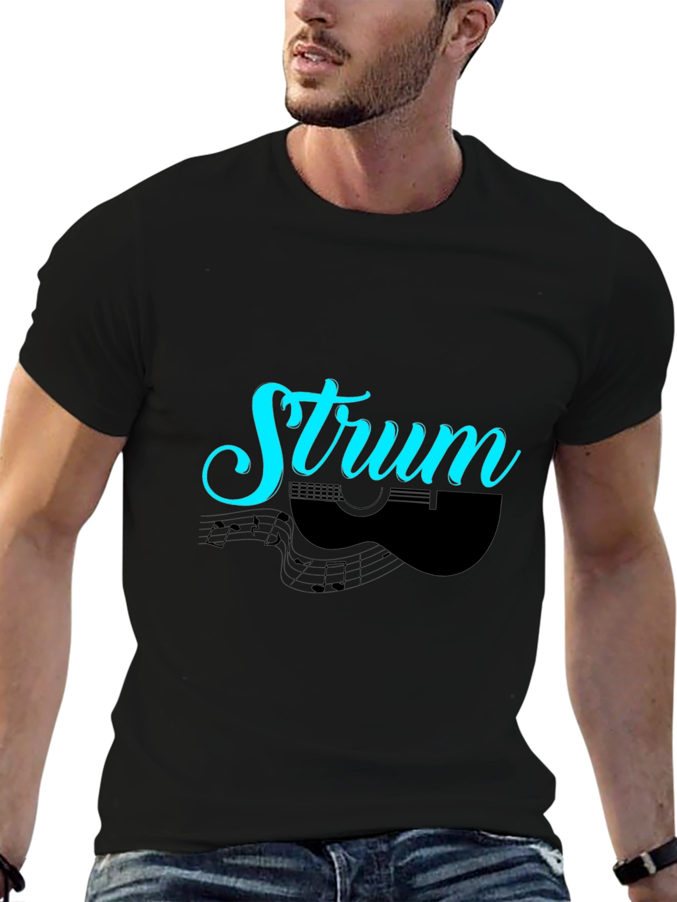 Strum Guitar Graphic T-Shirt