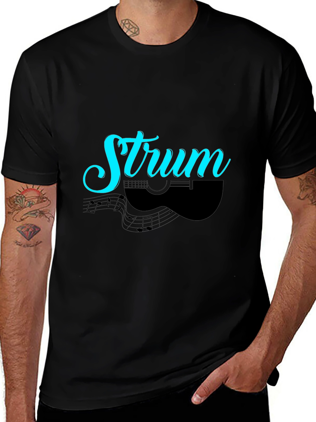 Strum Guitar Graphic T-Shirt