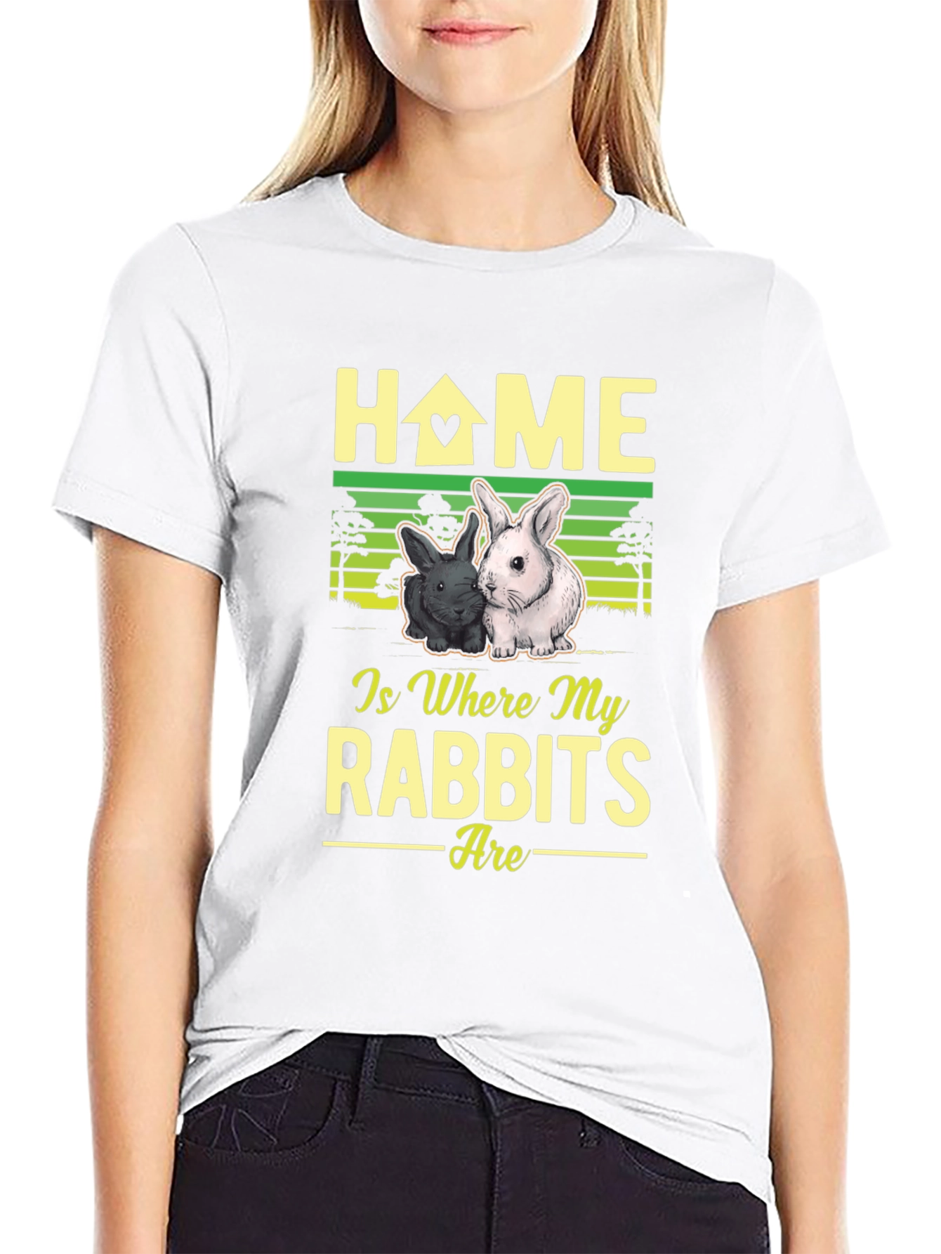 Home Is Where My Rabbits Are T-Shirt