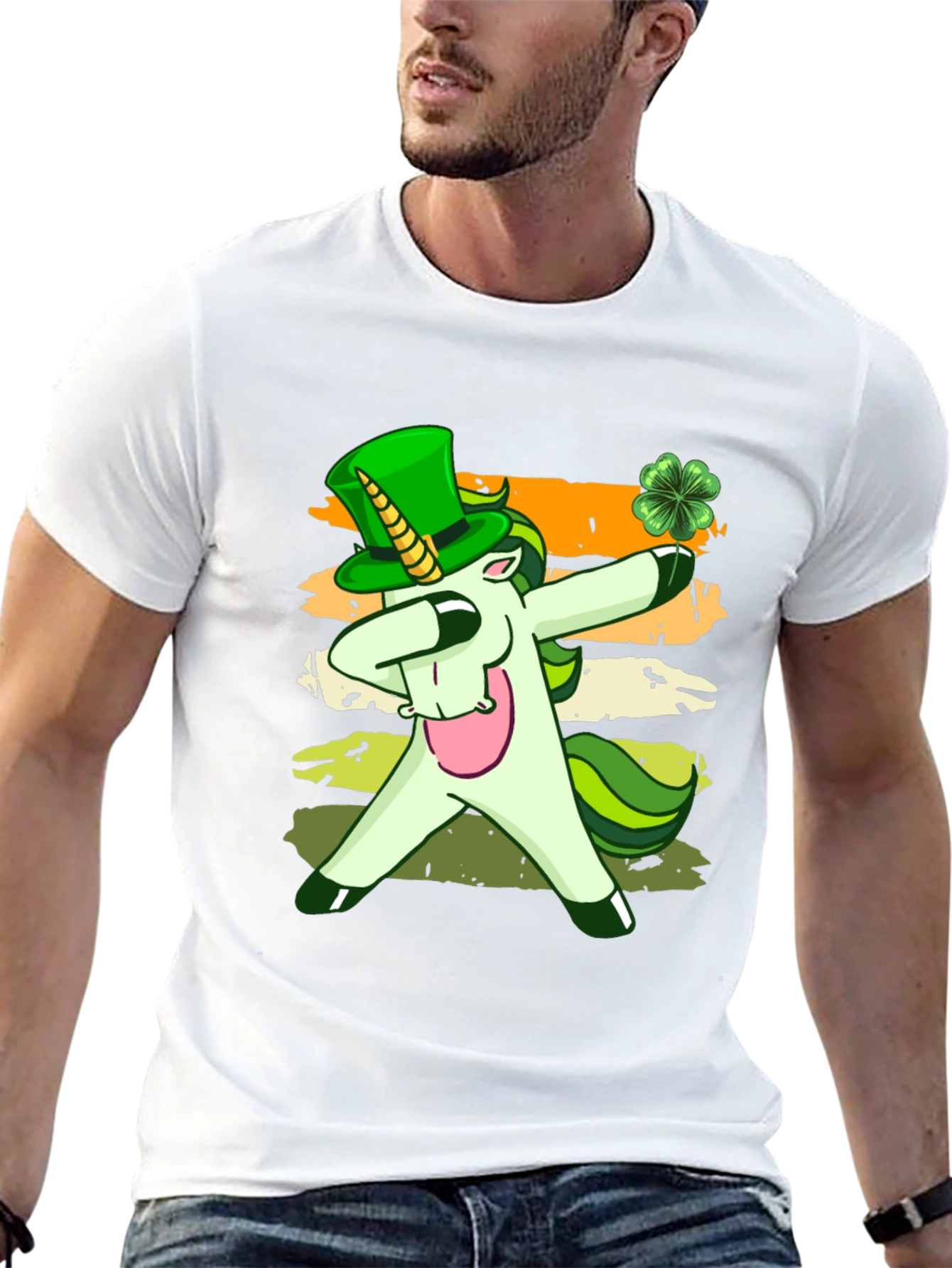 St. Patricks Day Unicorn Dabbing T-Shirt