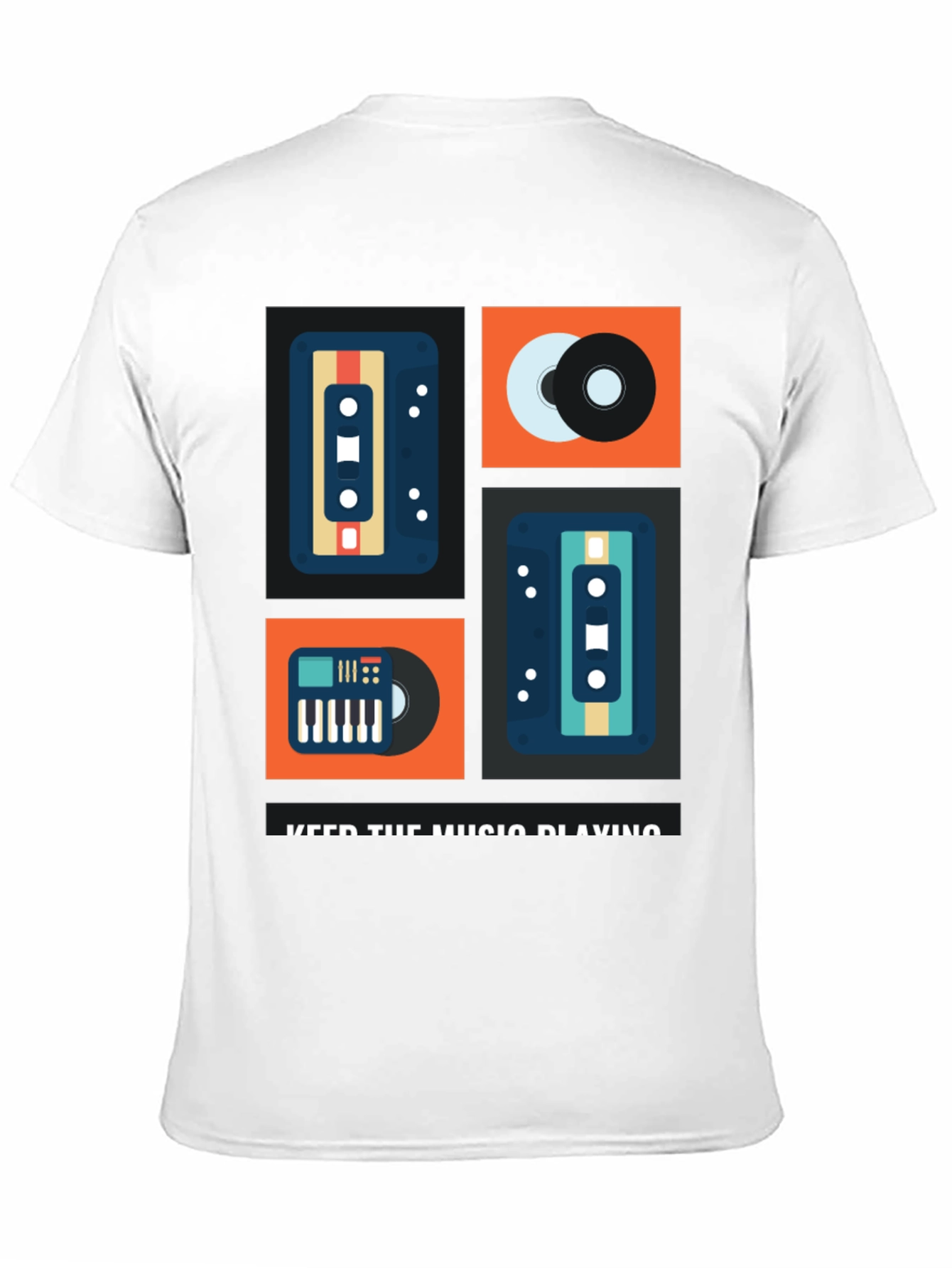 Retro Music Lover T-Shirt - Keep the Music Playing!