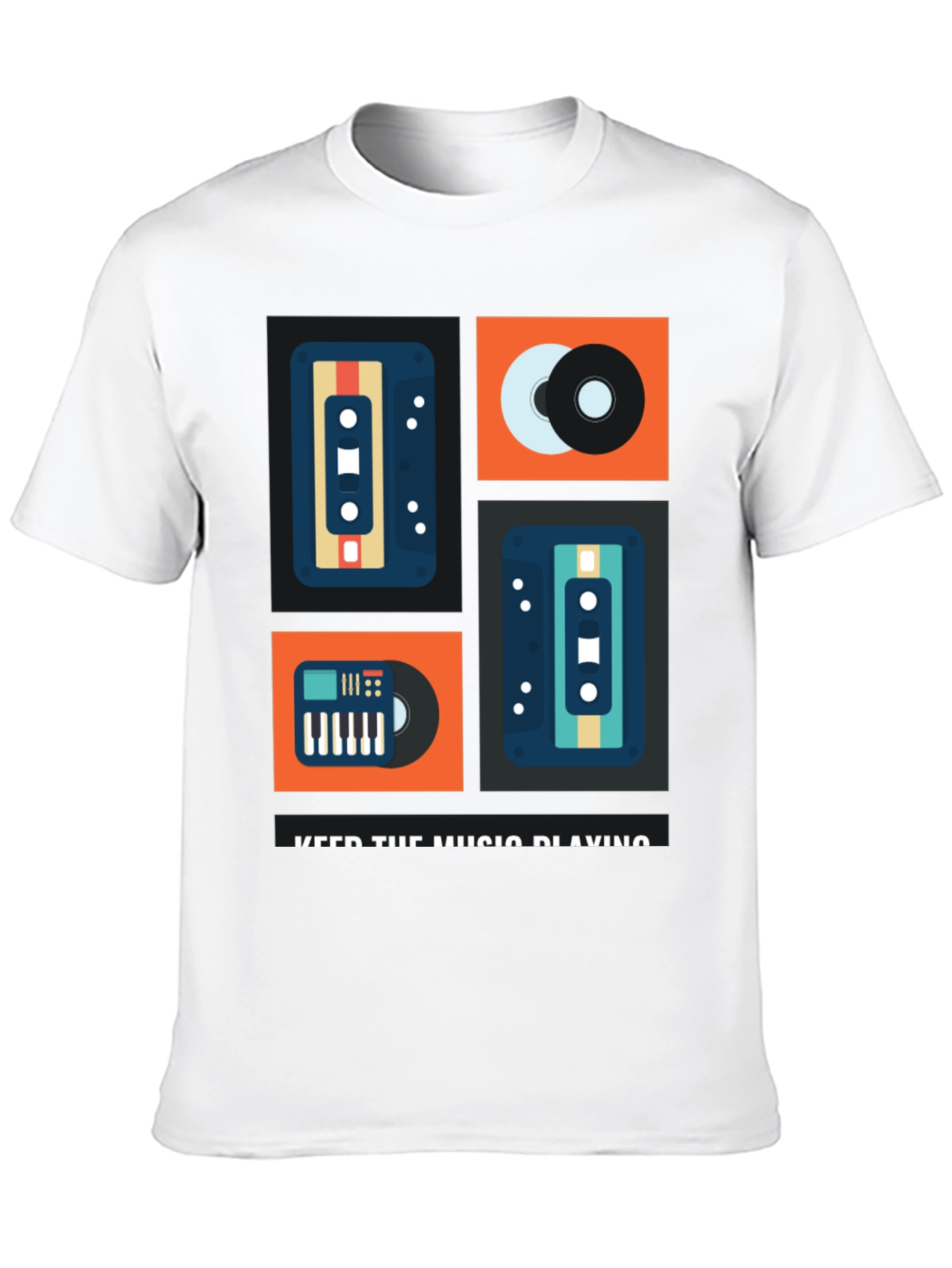 Retro Music Lover T-Shirt - Keep the Music Playing!
