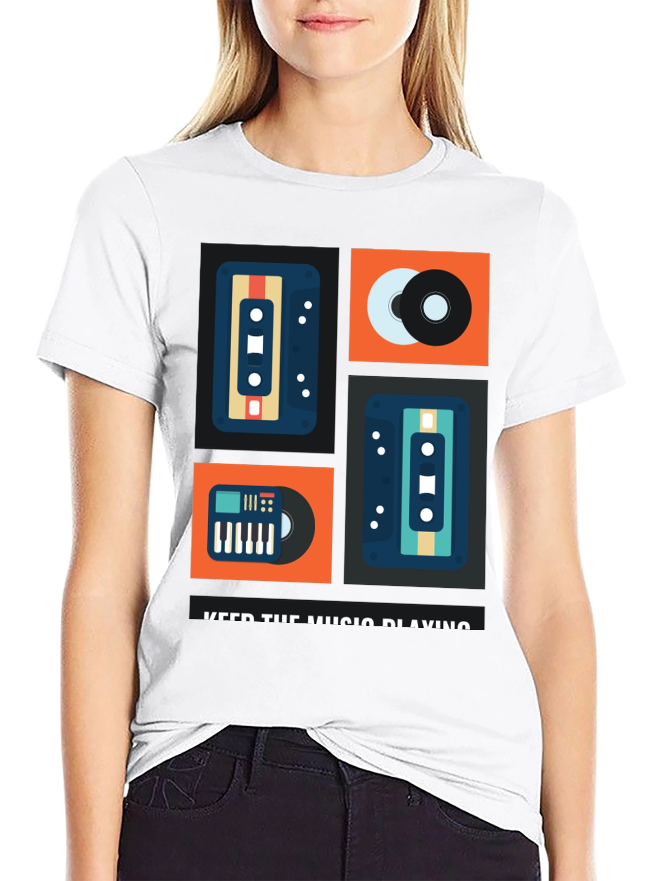 Retro Music Lover T-Shirt - Keep the Music Playing!