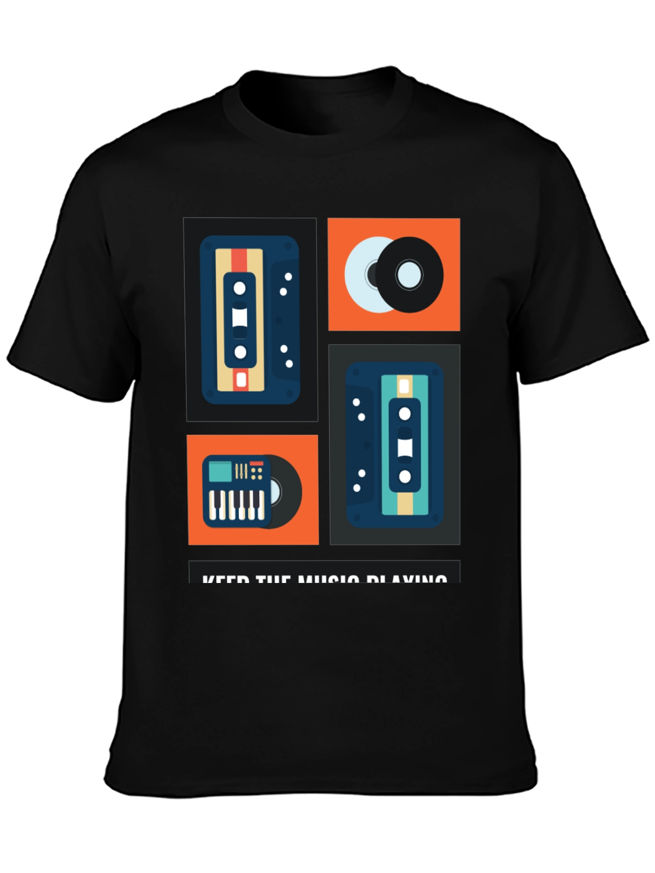 Retro Music Lover T-Shirt - Keep the Music Playing!