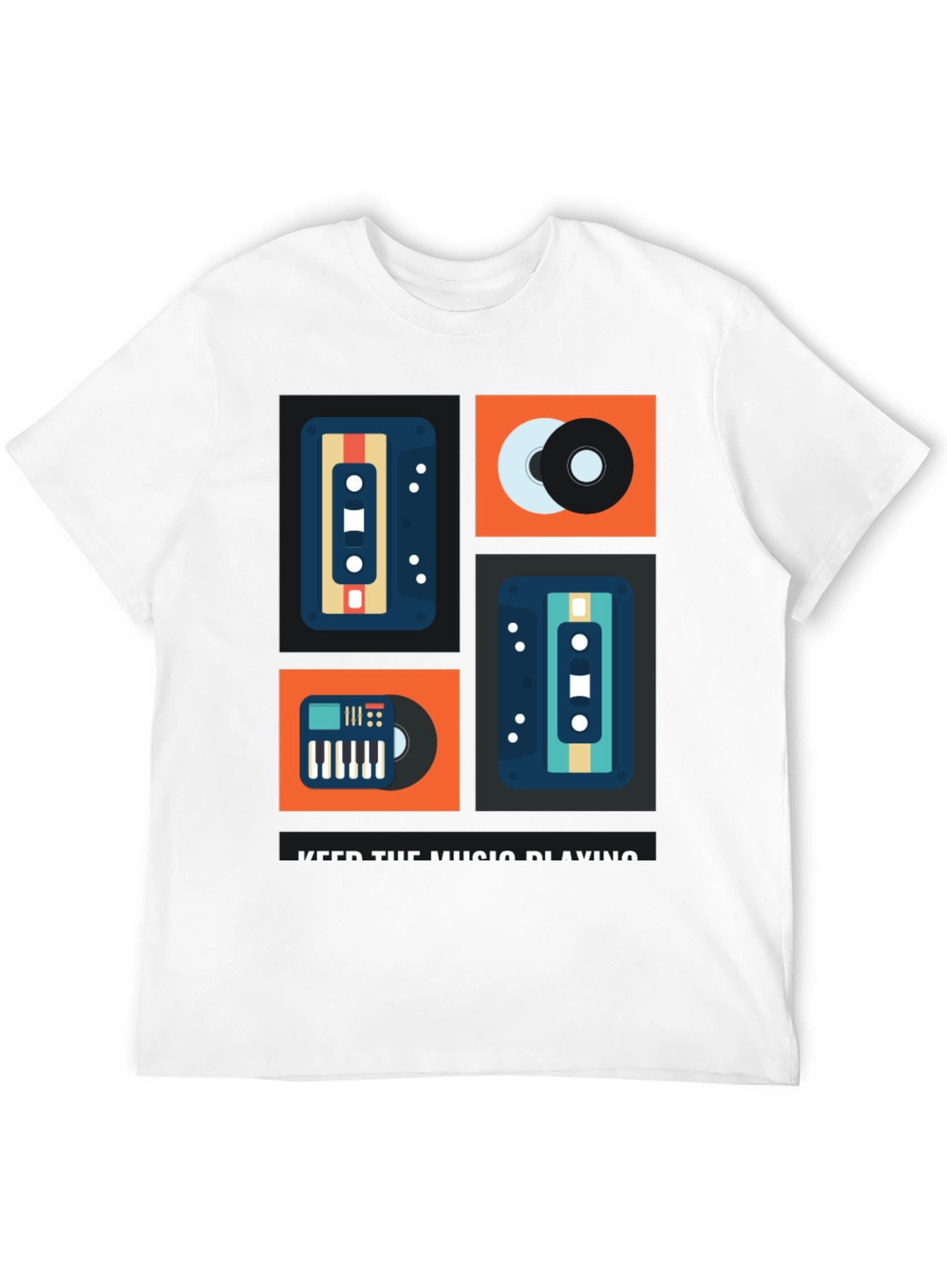 Retro Music Lover T-Shirt - Keep the Music Playing!