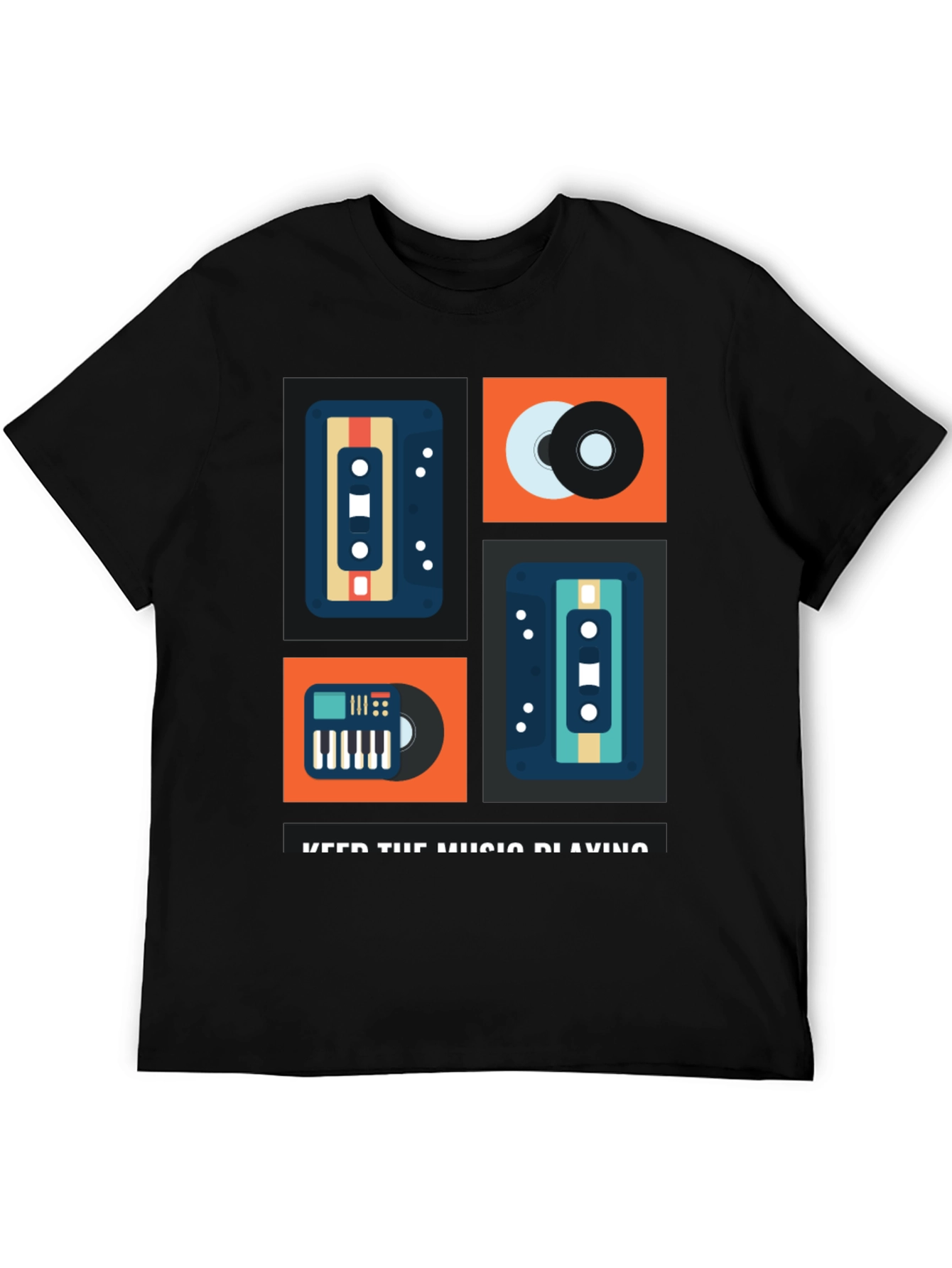 Retro Music Lover T-Shirt - Keep the Music Playing!
