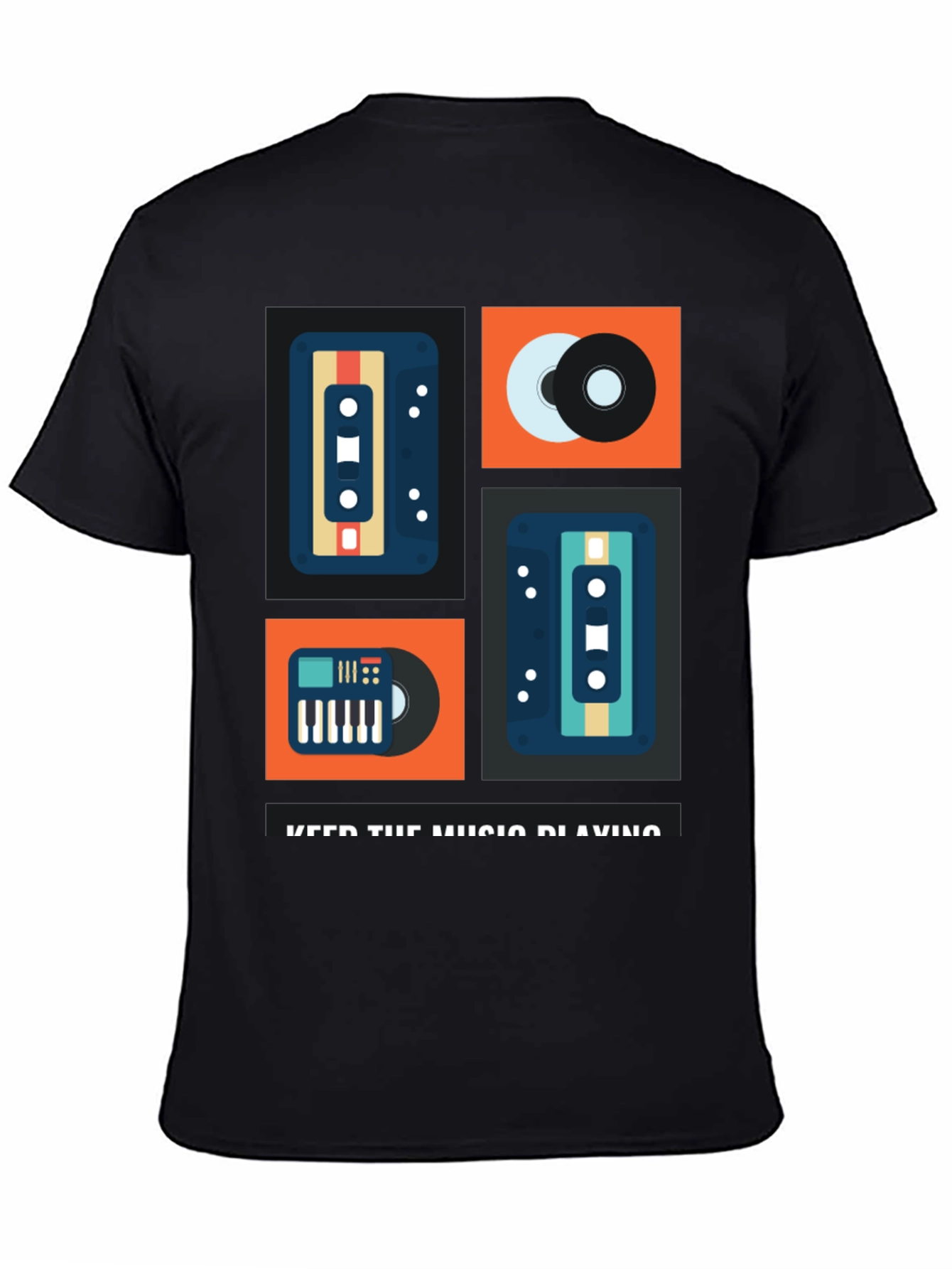 Retro Music Lover T-Shirt - Keep the Music Playing!