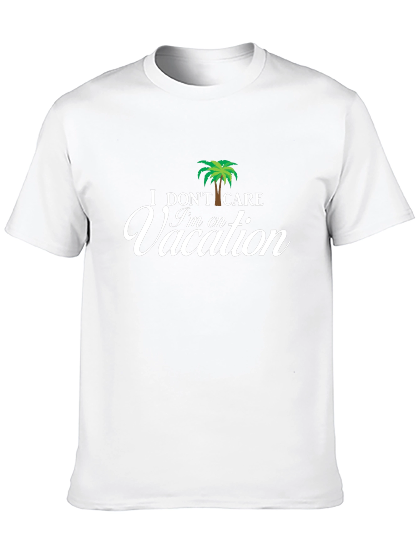 I Dont Care Im on Vacation Palm Tree T-Shirt
