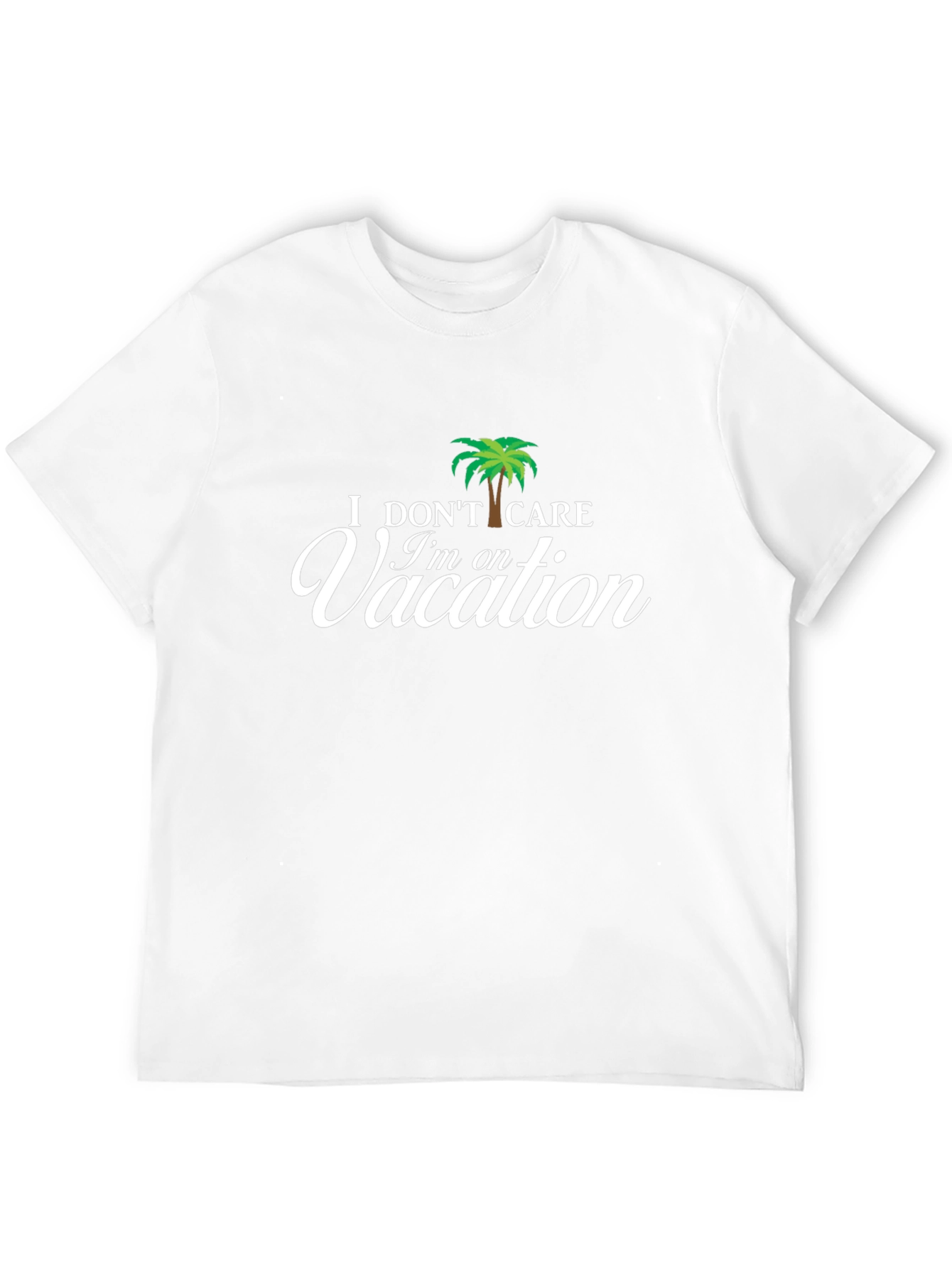 I Dont Care Im on Vacation Palm Tree T-Shirt