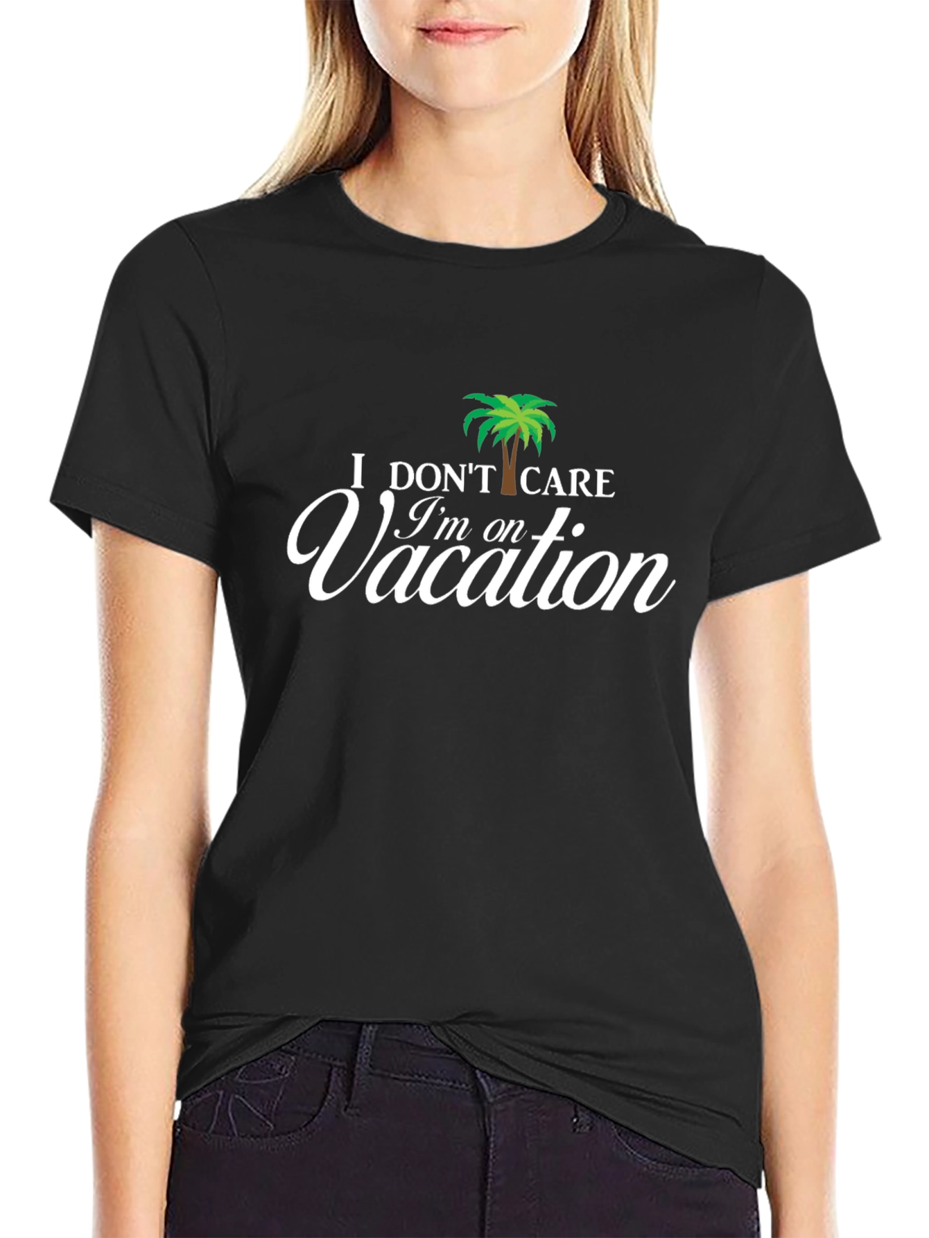 I Dont Care Im on Vacation Palm Tree T-Shirt