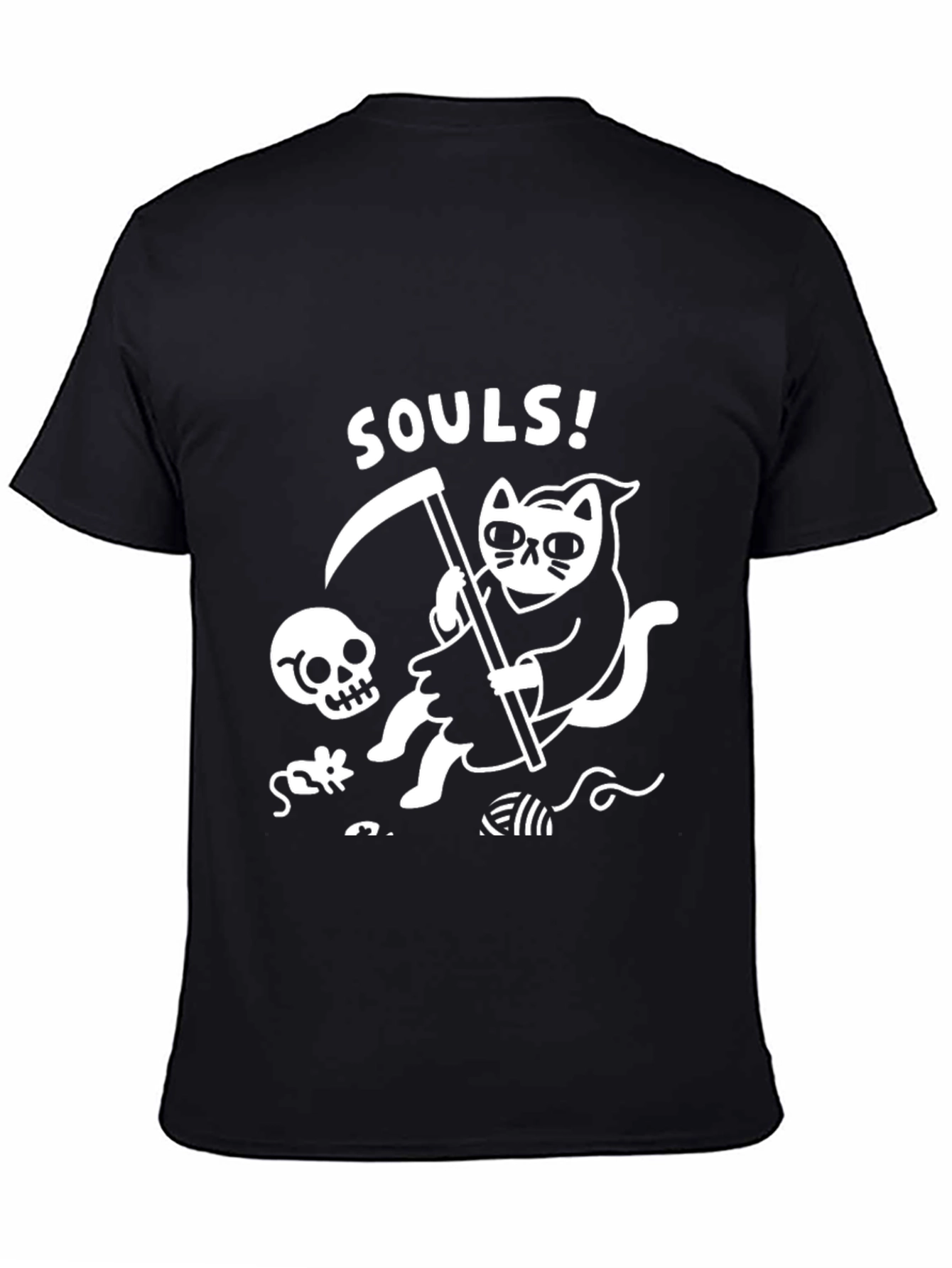 Grim Reaper Cat T-Shirt - Soul Collector Tee