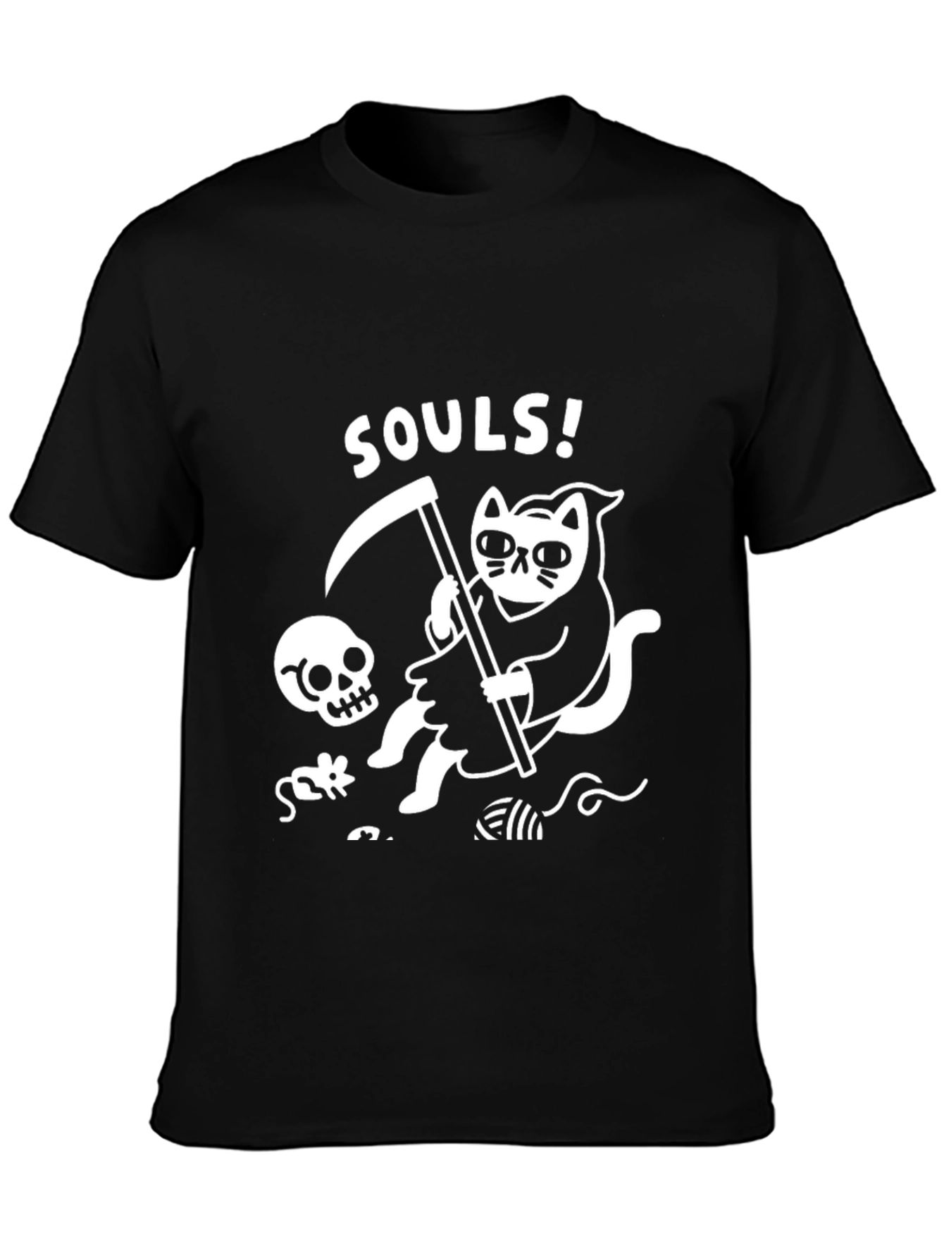 Grim Reaper Cat T-Shirt - Soul Collector Tee