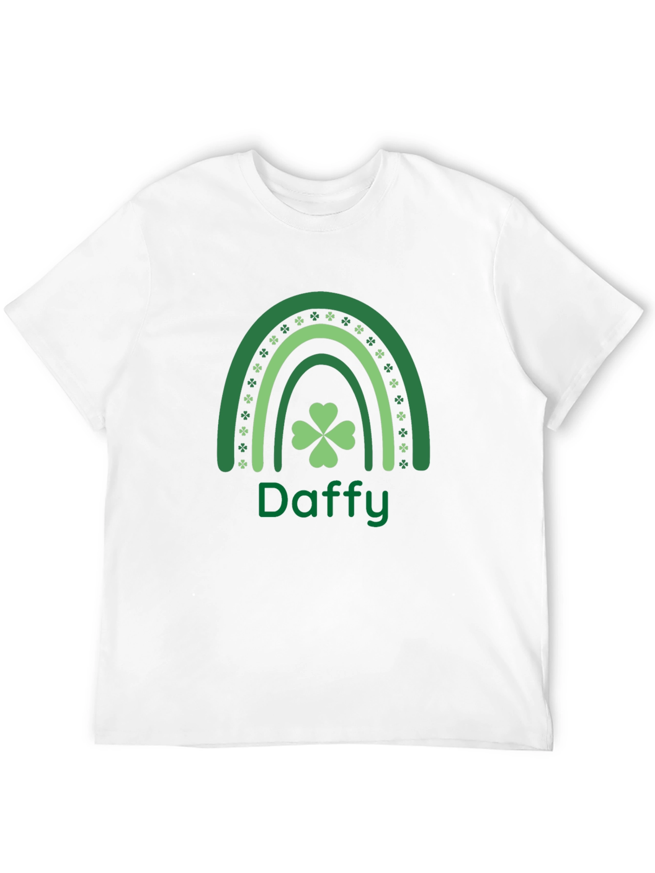 Daffy St. Patricks Day T-Shirt Shamrock Rainbow Design