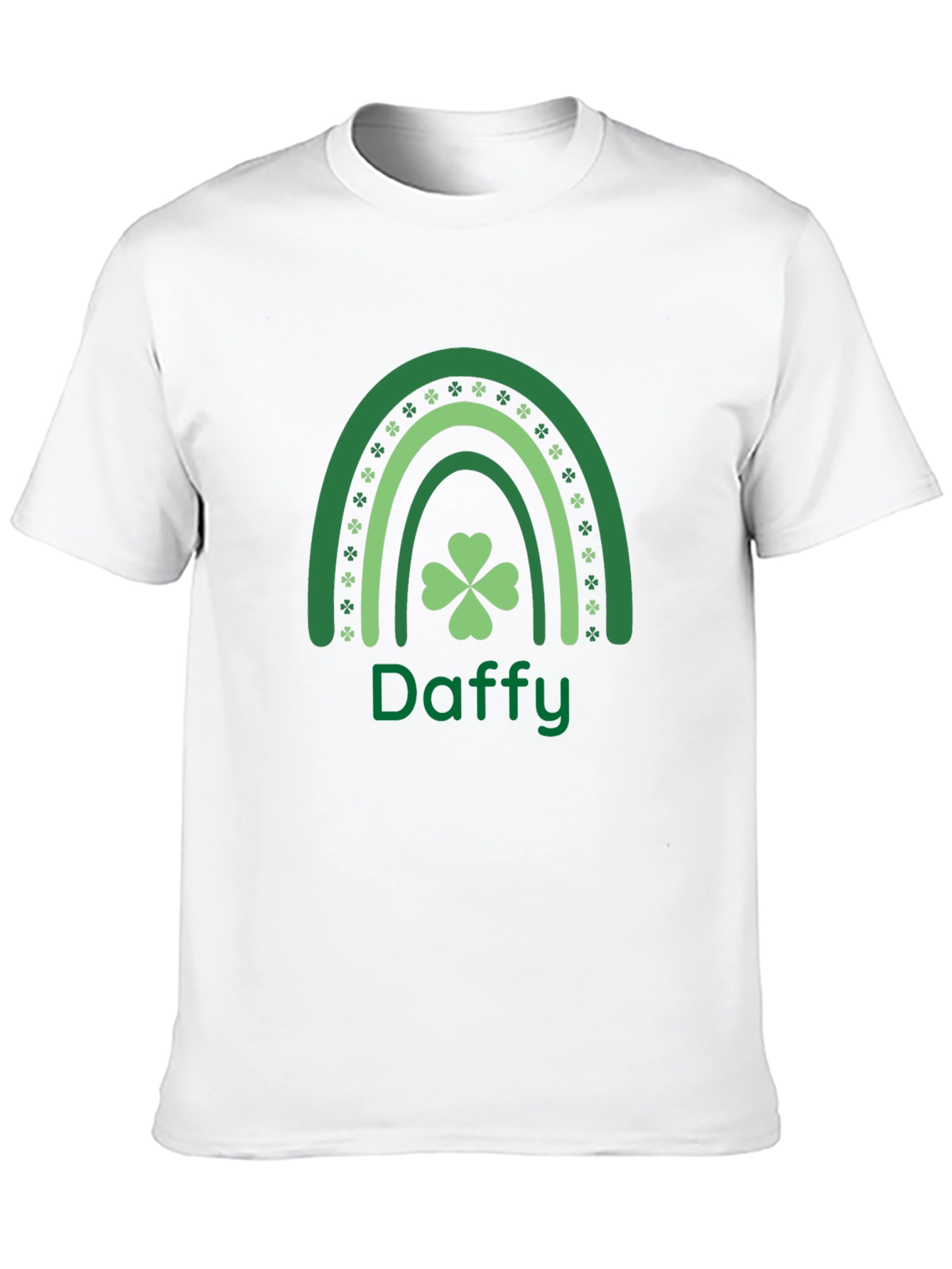 Daffy St. Patricks Day T-Shirt Shamrock Rainbow Design