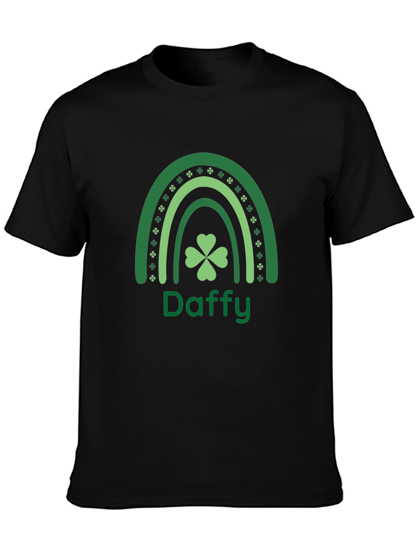 Daffy St. Patricks Day T-Shirt Shamrock Rainbow Design