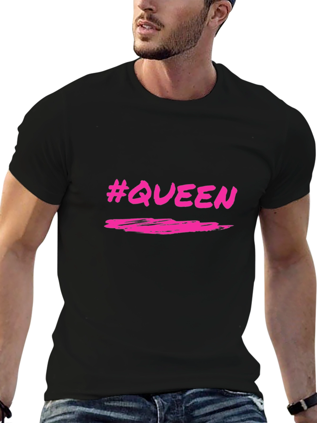 #Queen Black Graphic Tee - Stylish & Trendy